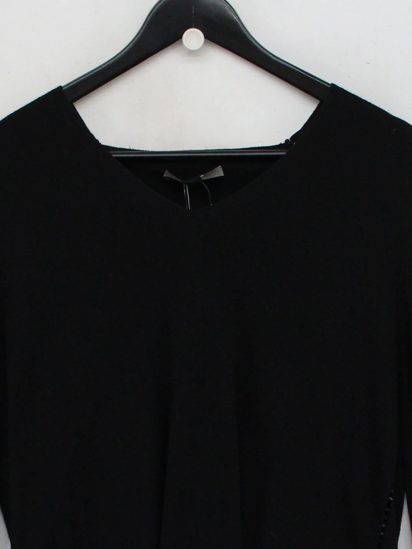 Jaeger Women's Jumper XL Black Wool with Viscose V-Neck Pullover - Image 3
