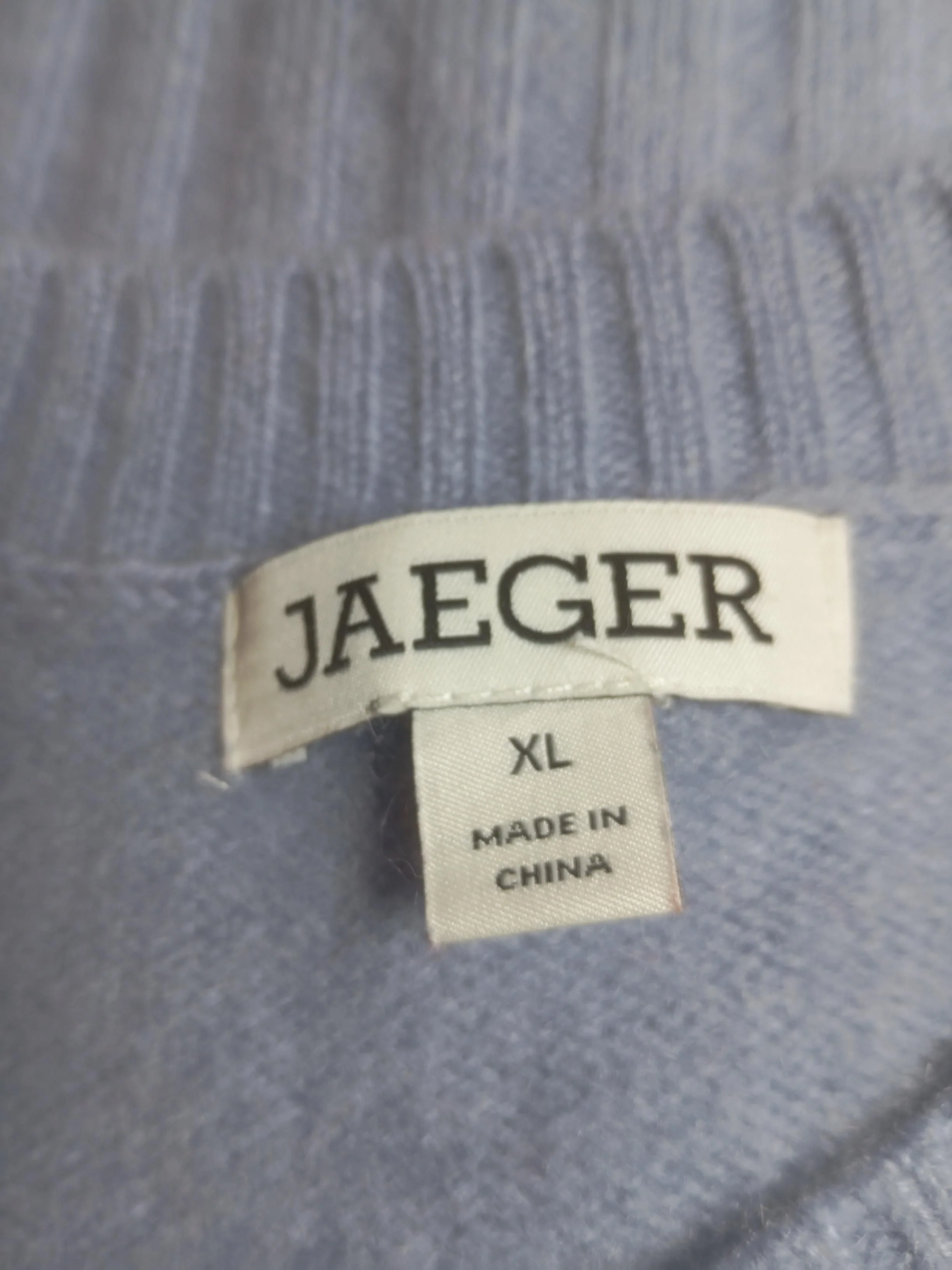 Jaeger Women's Jumper XL Blue 100% Cashmere Crew Neck Vest - Image 5
