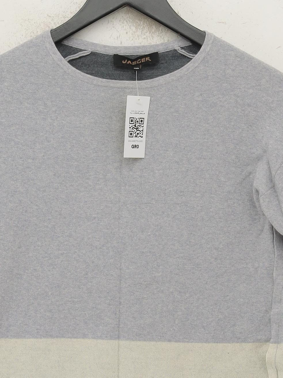 Jaeger Women's Jumper XS Multi 100% Wool Crew Neck Pullover - Image 3
