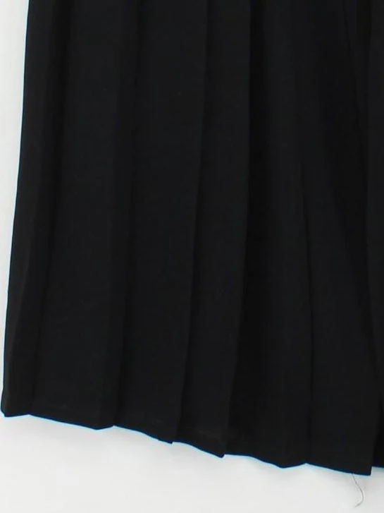 Jaeger Women's Midi Skirt L Black 100% Polyester Midi Pleated - Image 4