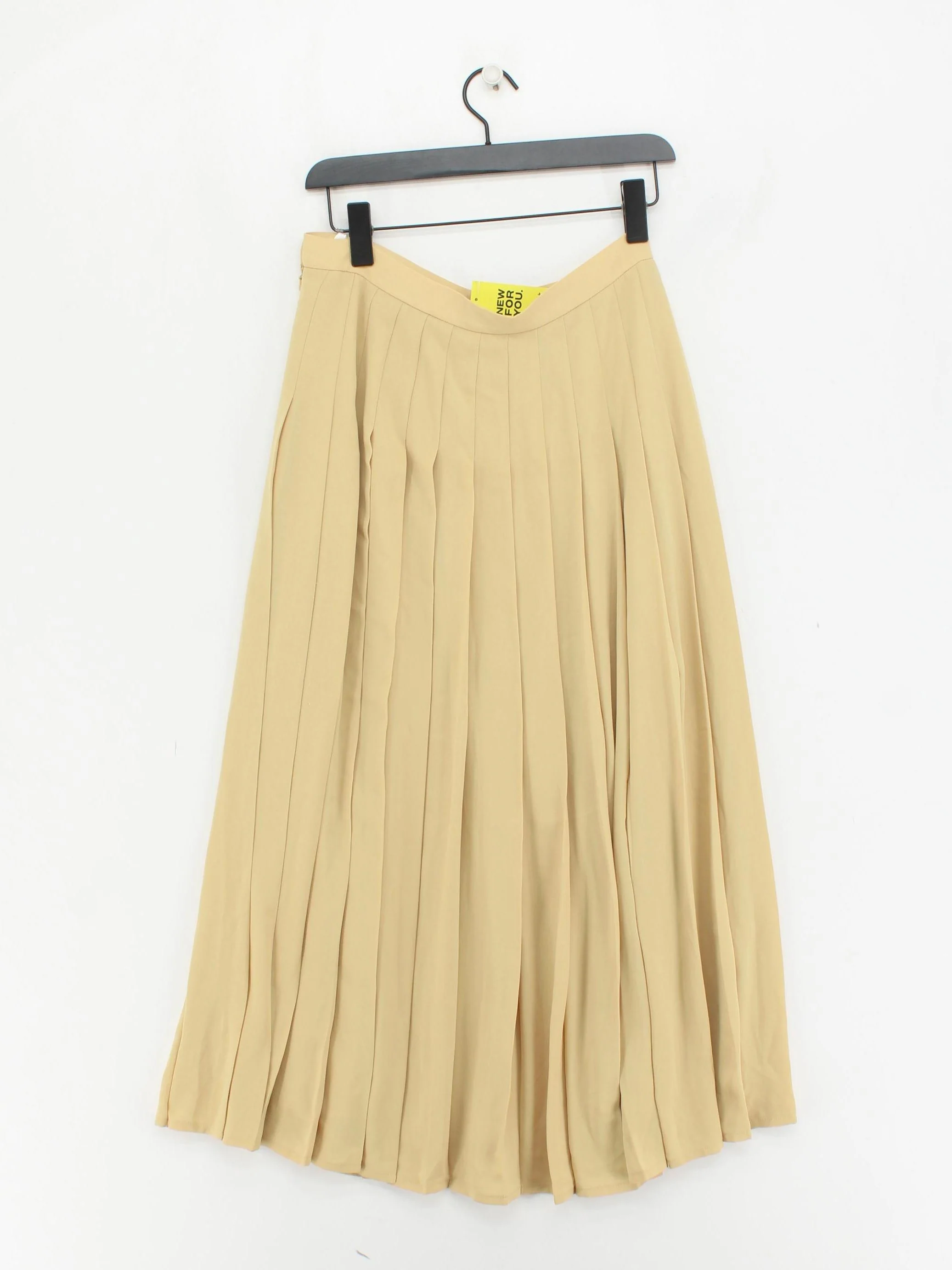 Jaeger Women's Midi Skirt M Cream 100% Polyester Midi Pleated - Image 2