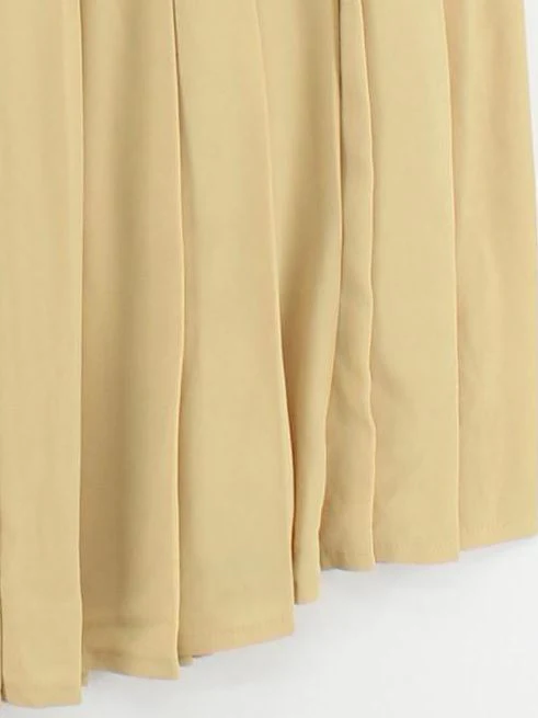 Jaeger Women's Midi Skirt M Cream 100% Polyester Midi Pleated - Image 4