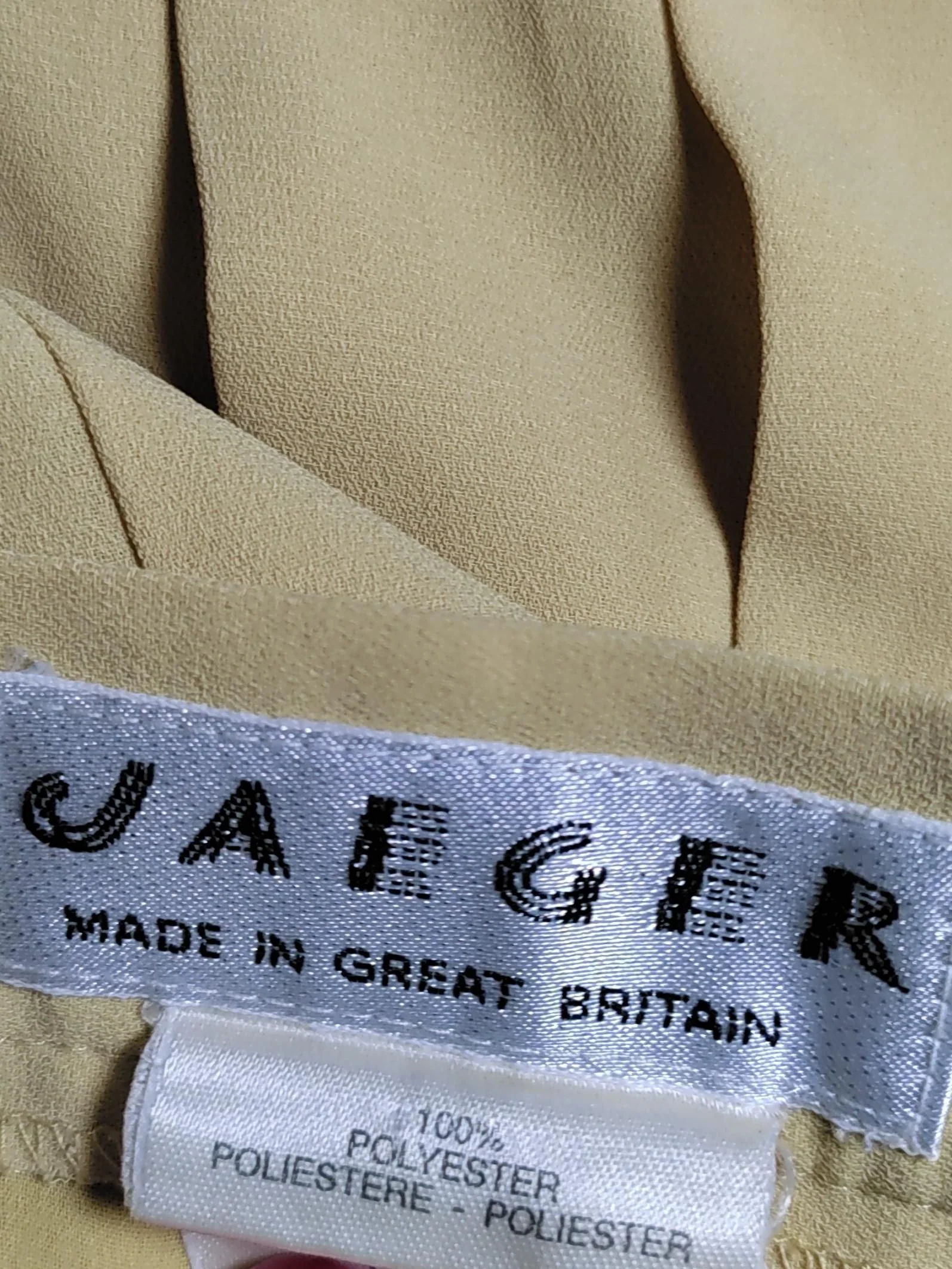 Jaeger Women's Midi Skirt M Cream 100% Polyester Midi Pleated - Image 5