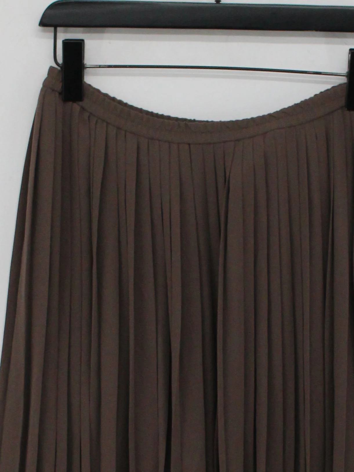 Jaeger Women's Midi Skirt UK 14 Brown 100% Polyester Midi Pleated - Image 3