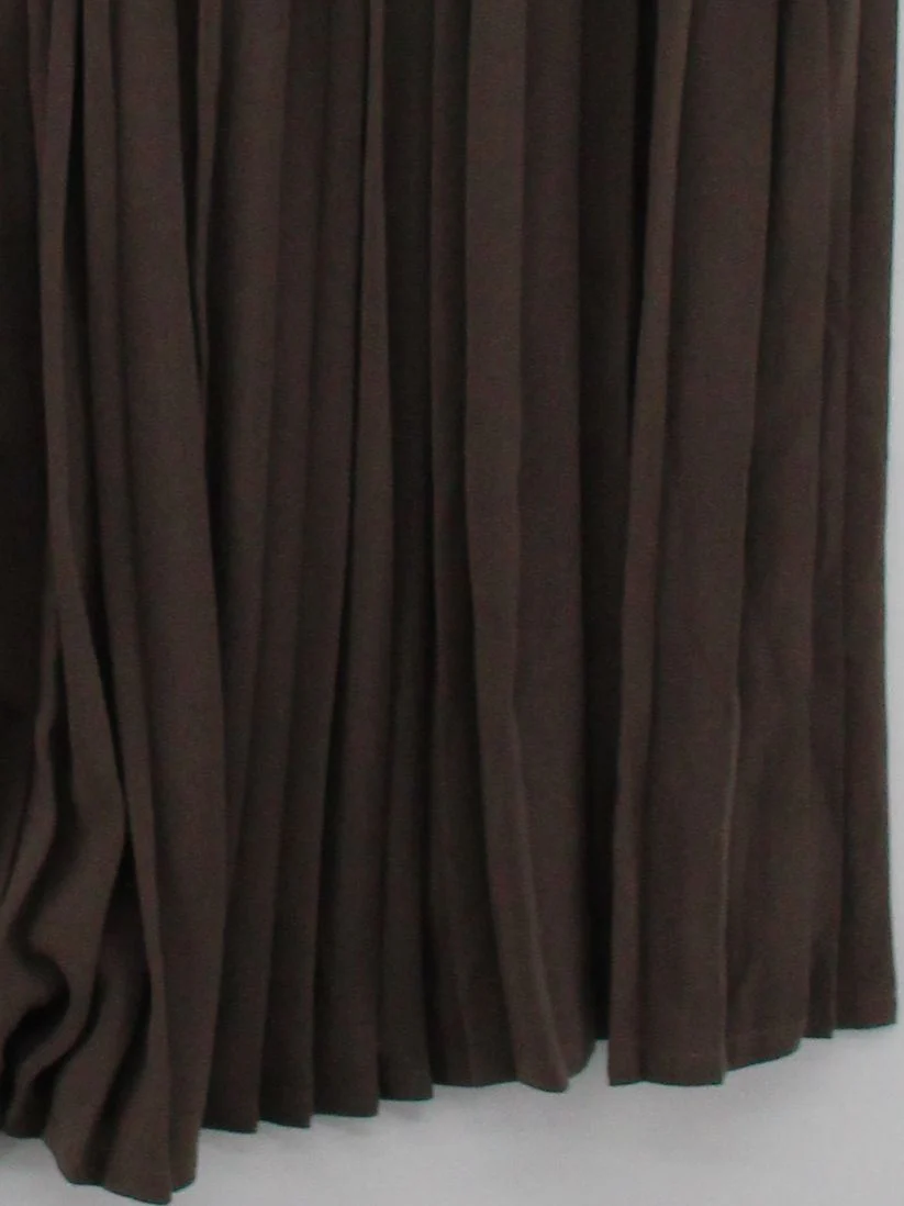 Jaeger Women's Midi Skirt UK 14 Brown 100% Polyester Midi Pleated - Image 4