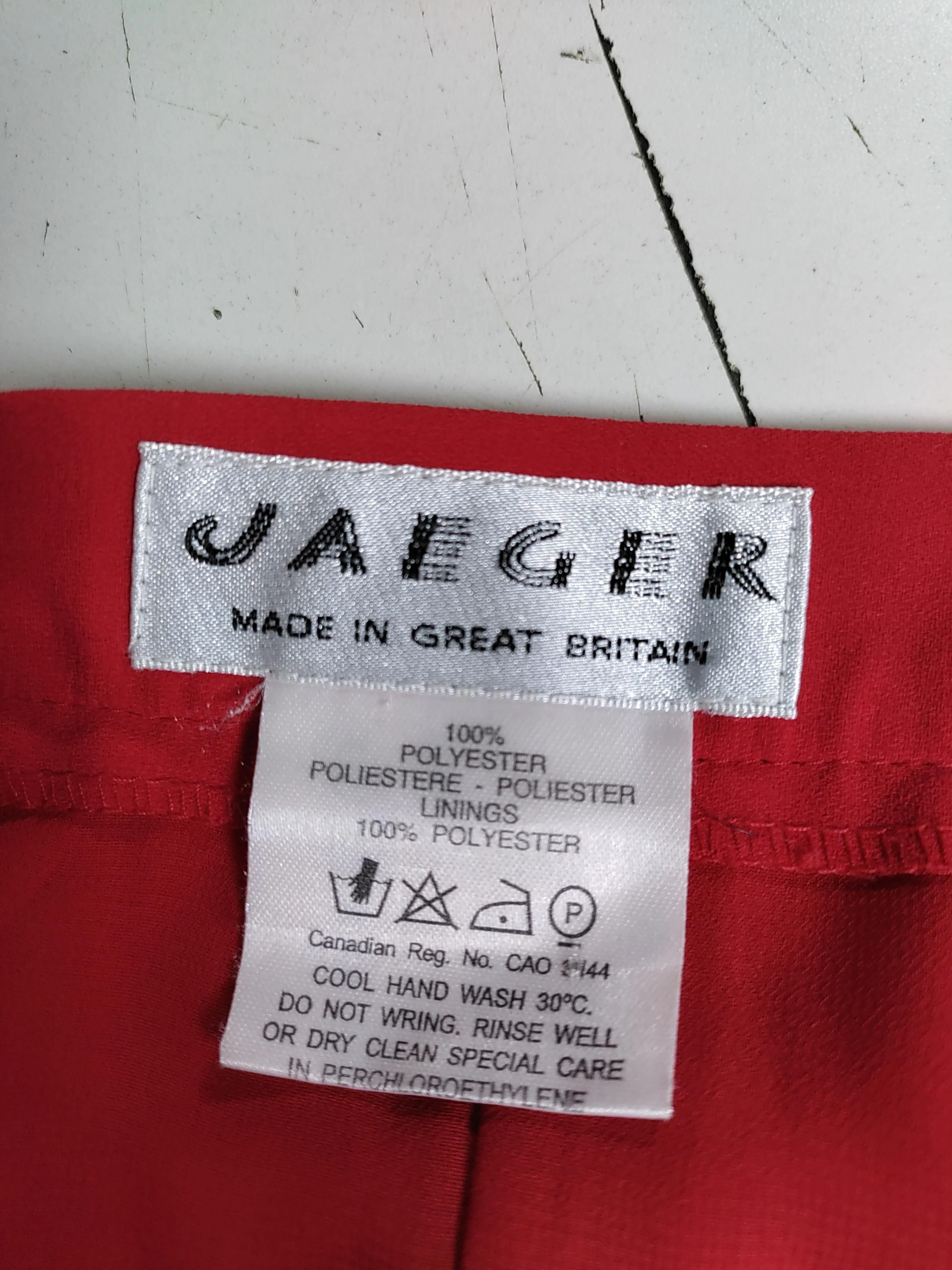 Jaeger Women's Midi Skirt UK 14 Red 100% Polyester Midi Pleated - Image 6