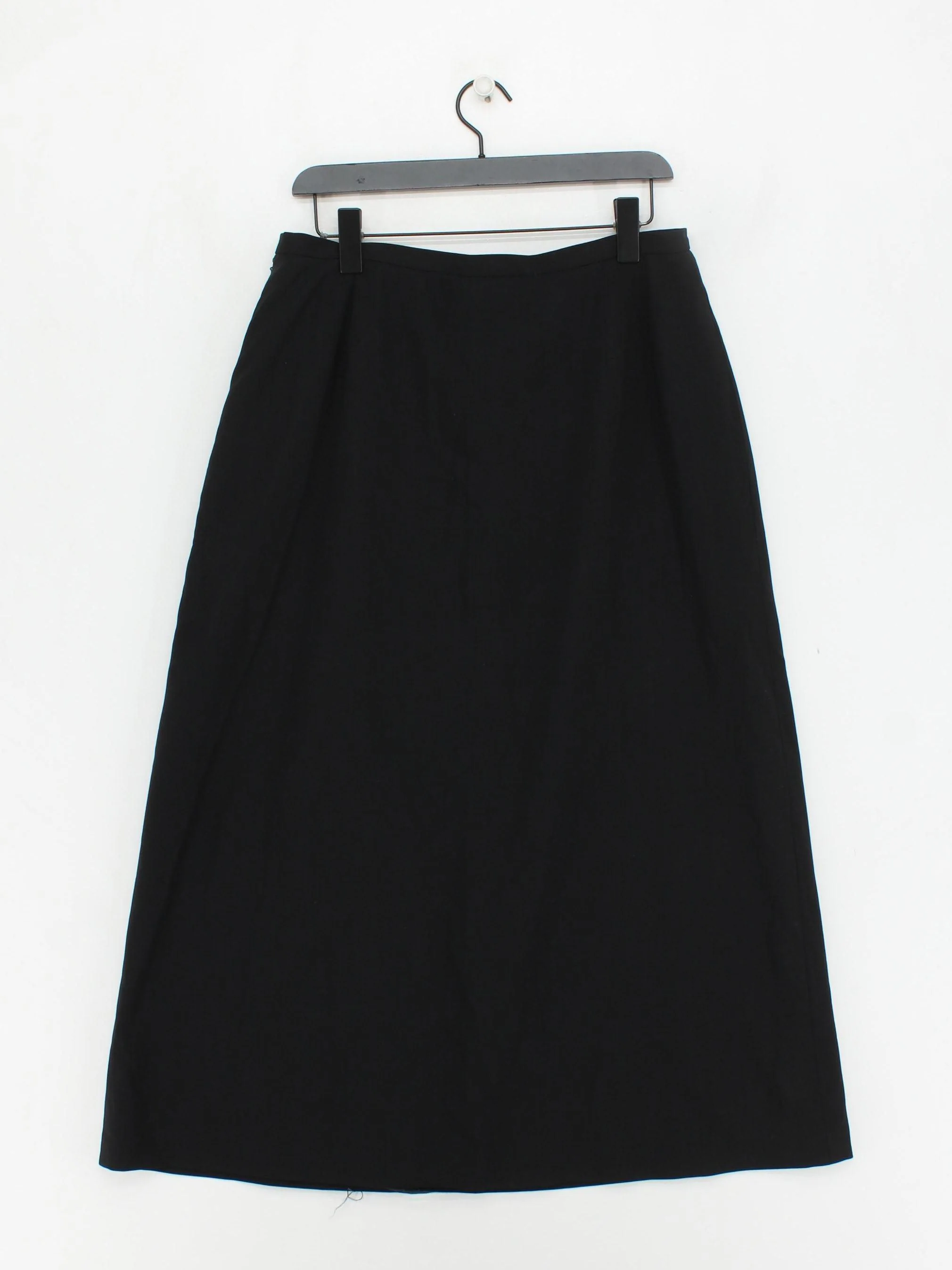 Jaeger Women's Midi Skirt XXL Black Wool with Acetate Midi A-Line - Image 2