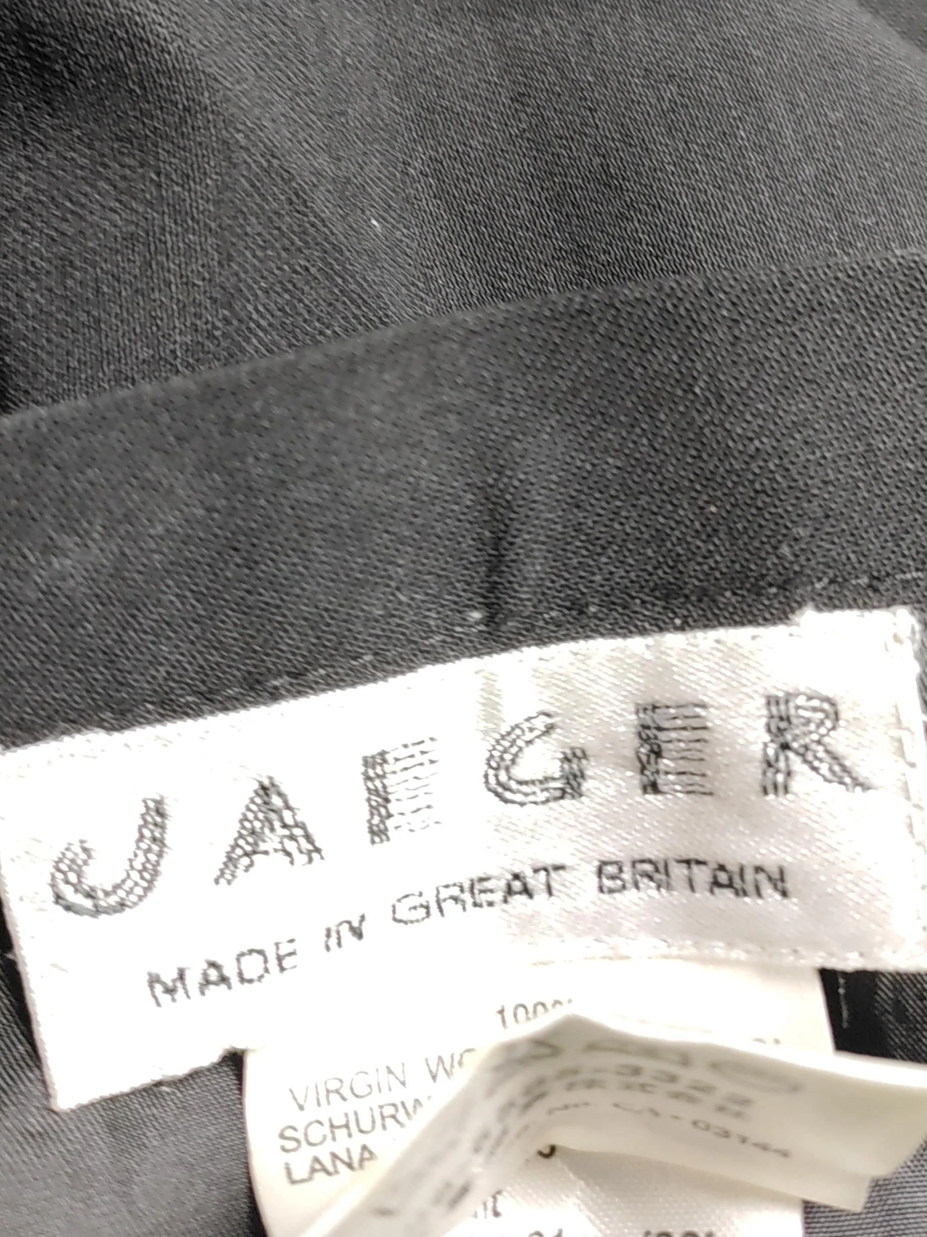 Jaeger Women's Midi Skirt XXL Black Wool with Acetate Midi A-Line - Image 6