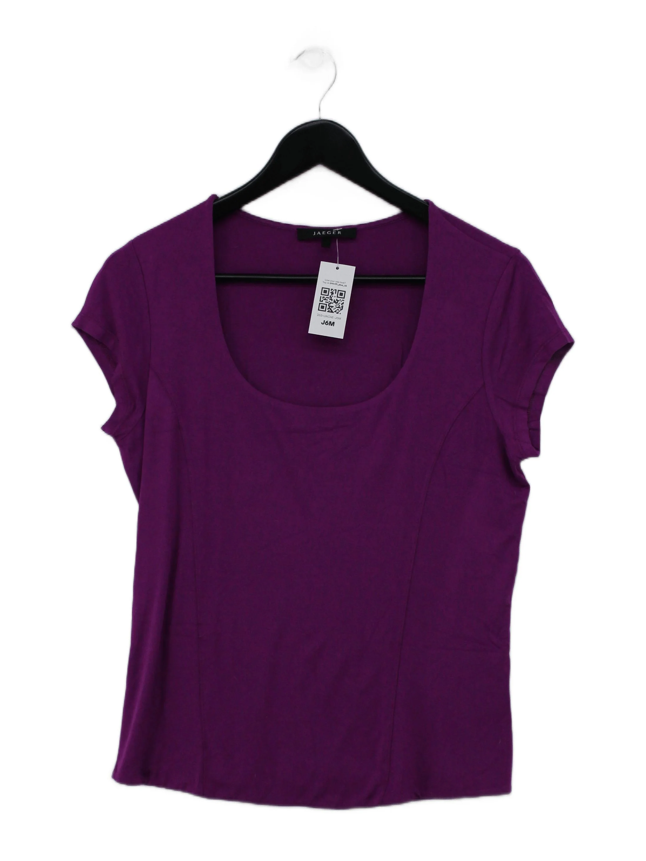 Jaeger Women's T-Shirt M Purple Viscose with Elastane Basic