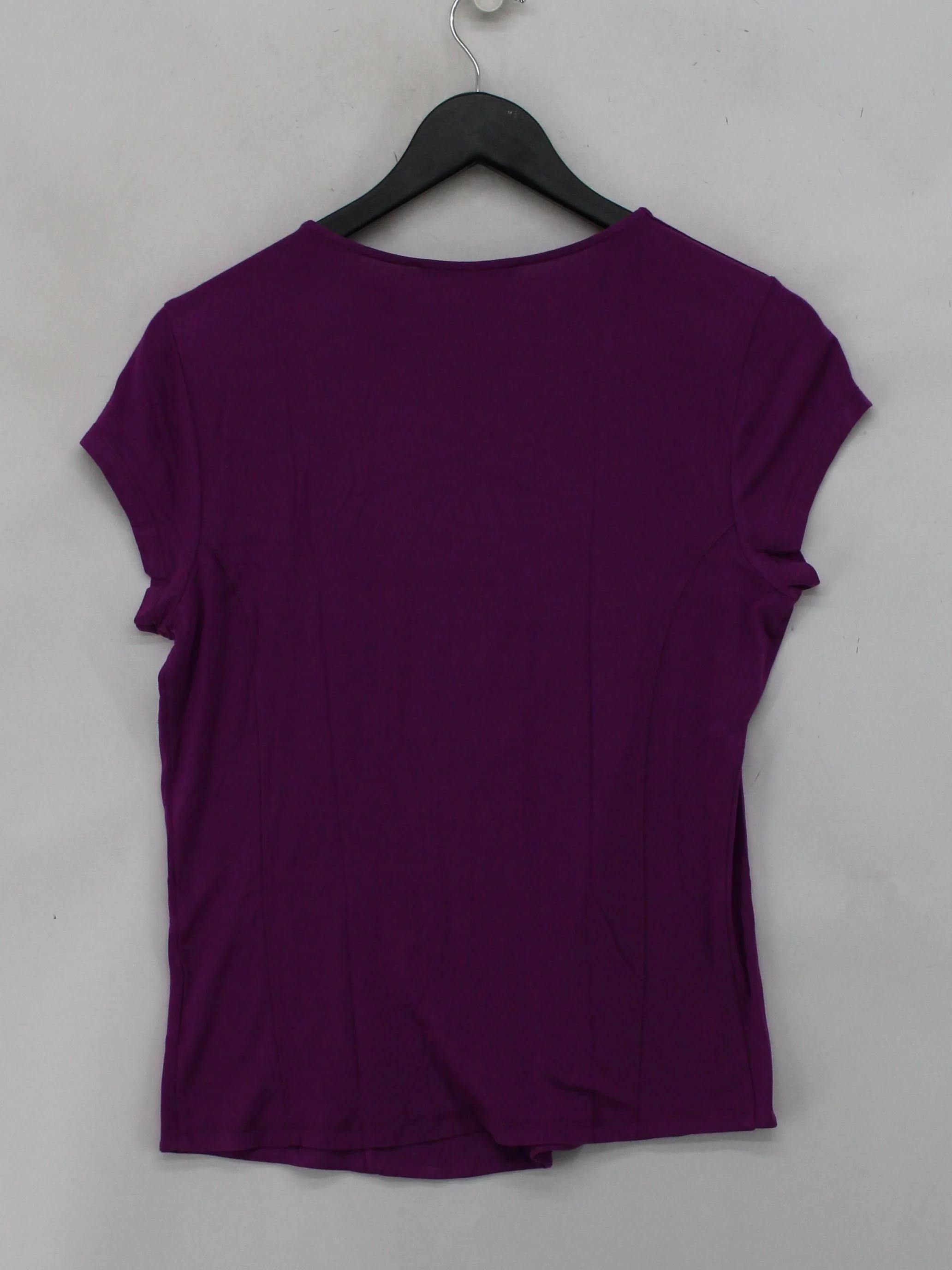 Jaeger Women's T-Shirt M Purple Viscose with Elastane Basic - Image 2