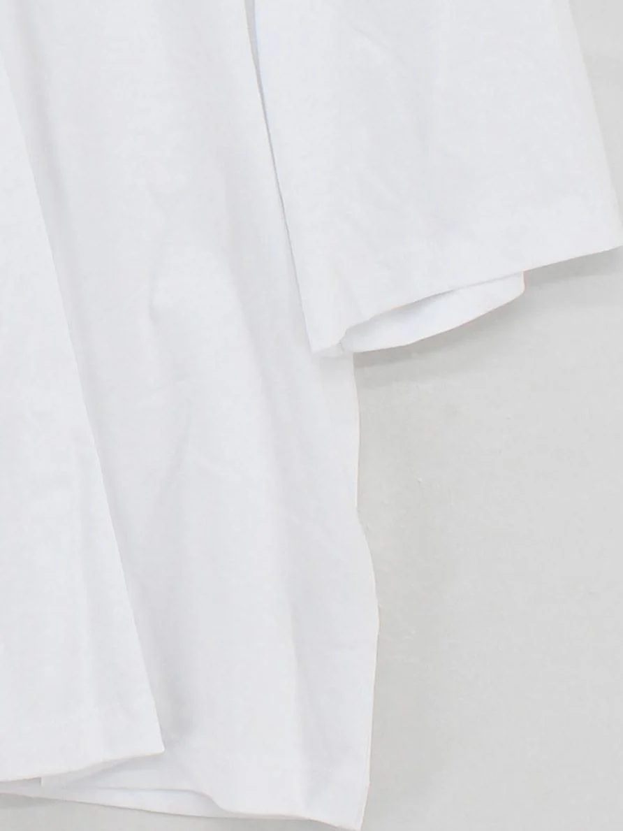 Jaeger Women's T-Shirt UK 20 White 100% Cotton Short Sleeve V-Neck Basic - Image 4