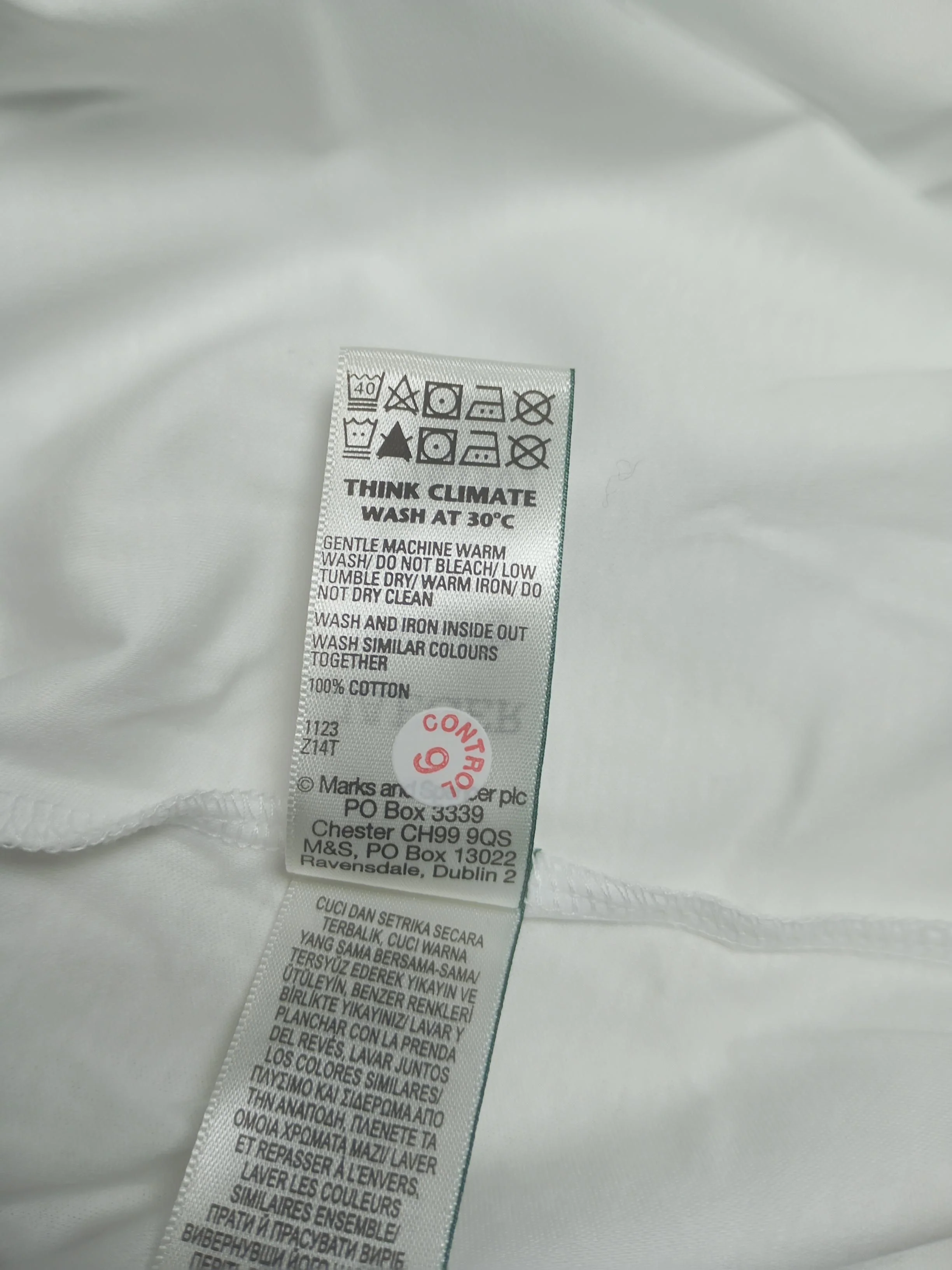 Jaeger Women's T-Shirt UK 20 White 100% Cotton Short Sleeve V-Neck Basic - Image 6
