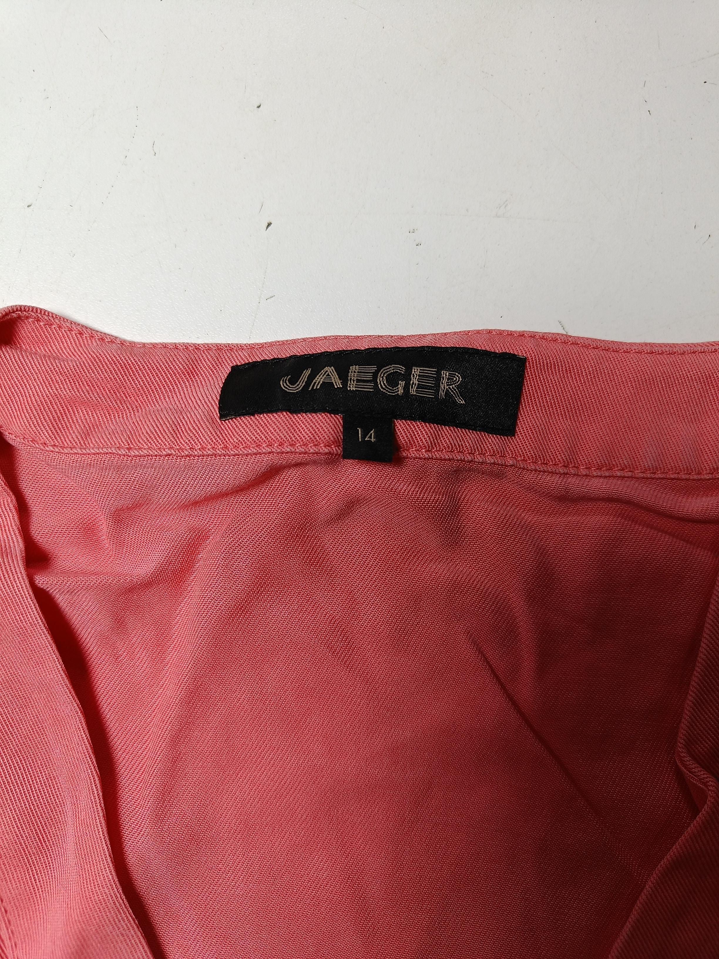 Jaeger Women's Top L Pink 100% Lyocell Modal Short Sleeve V-Neck Basic - Image 6