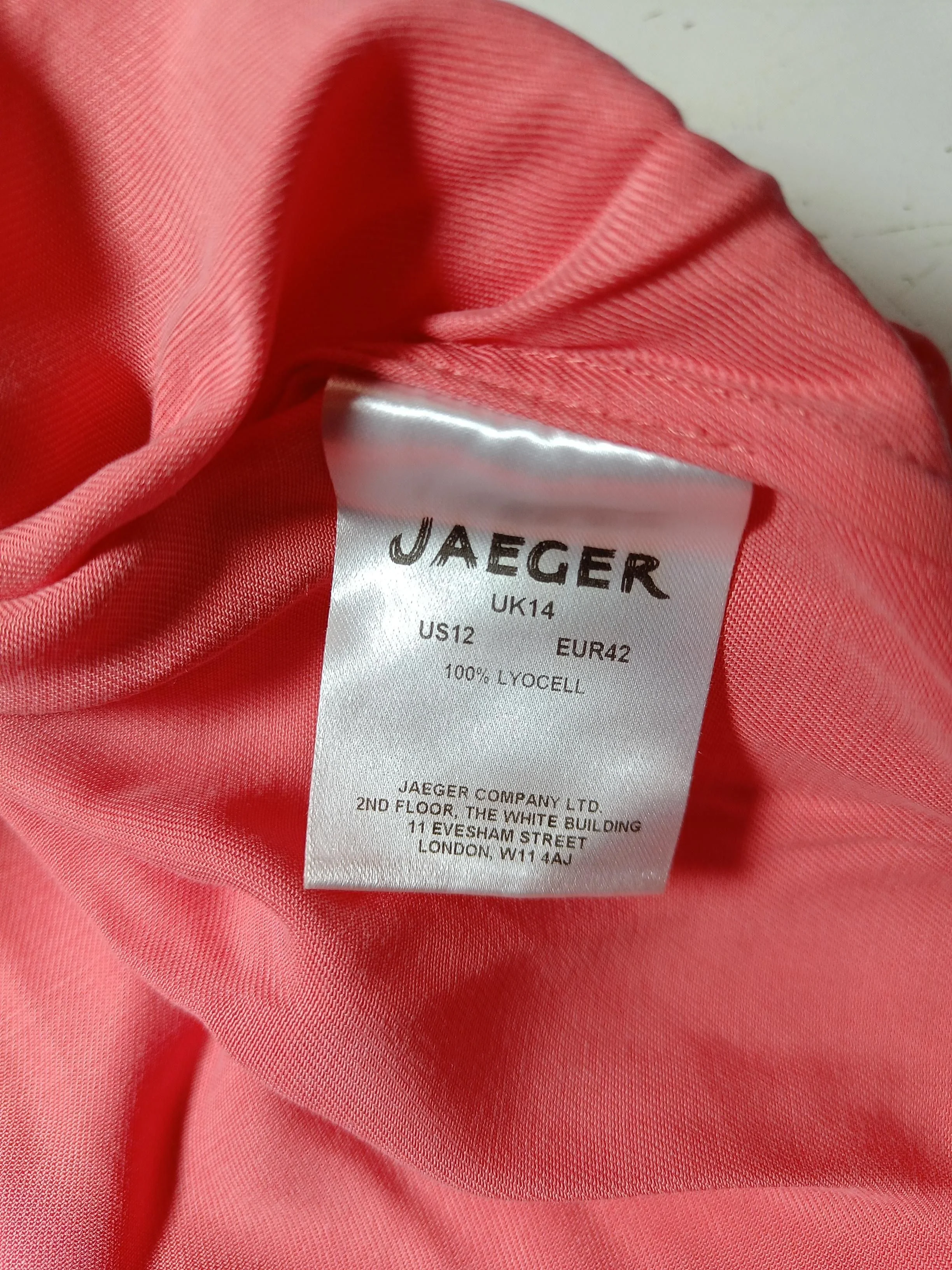 Jaeger Women's Top L Pink 100% Lyocell Modal Short Sleeve V-Neck Basic - Image 7