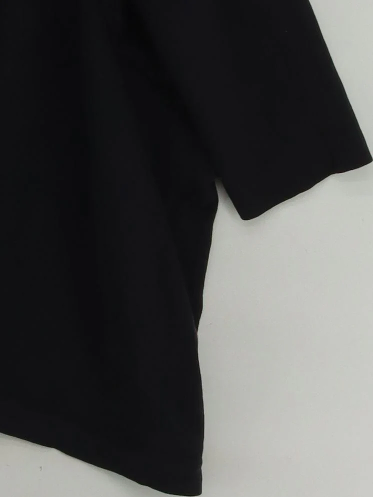 Jaeger Women's Top M Black 100% Cotton 3/4 Sleeve Round Neck Tunic - Image 4