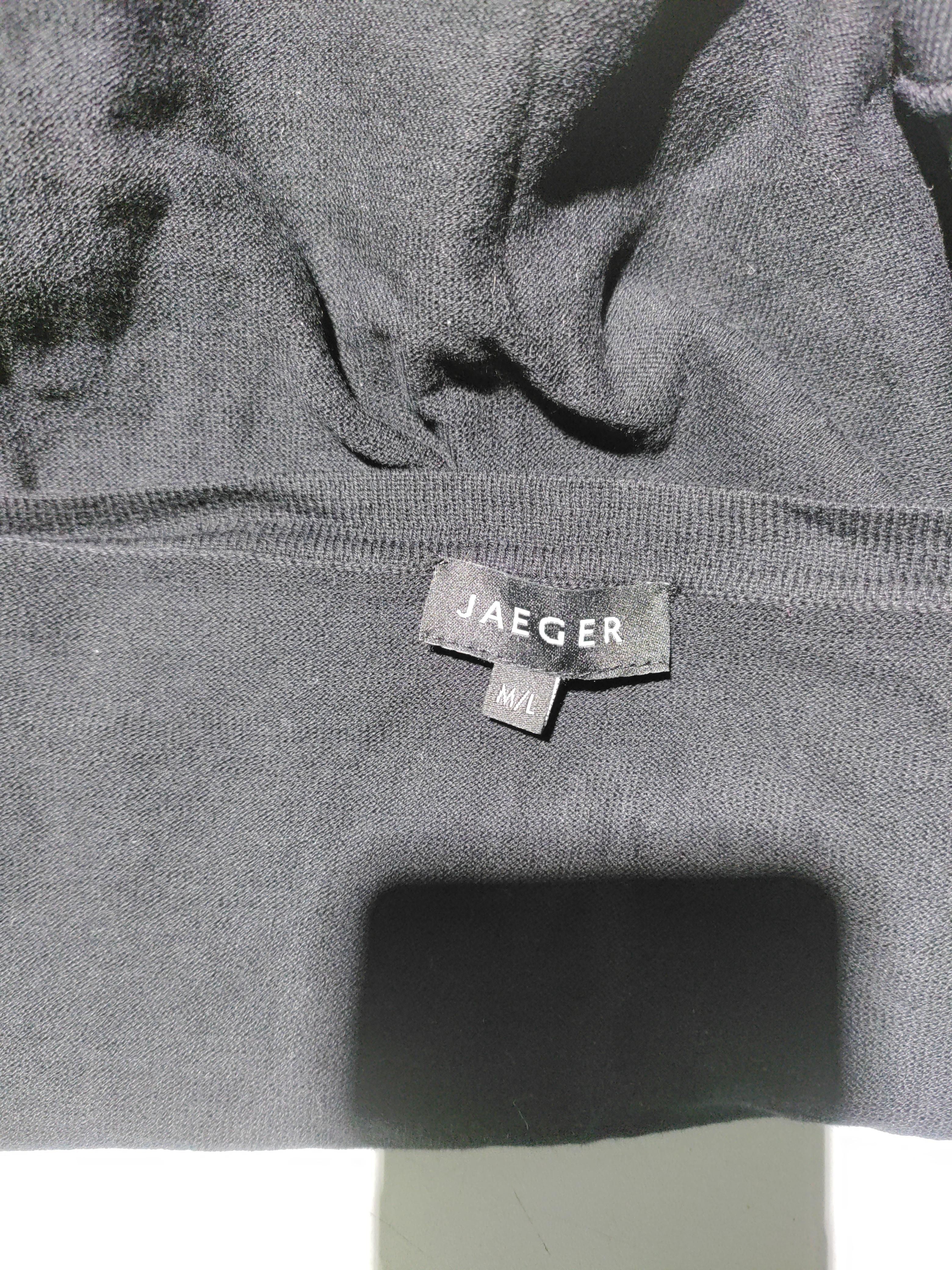 Jaeger Women's Top M Black 100% Cotton 3/4 Sleeve Round Neck Tunic - Image 5