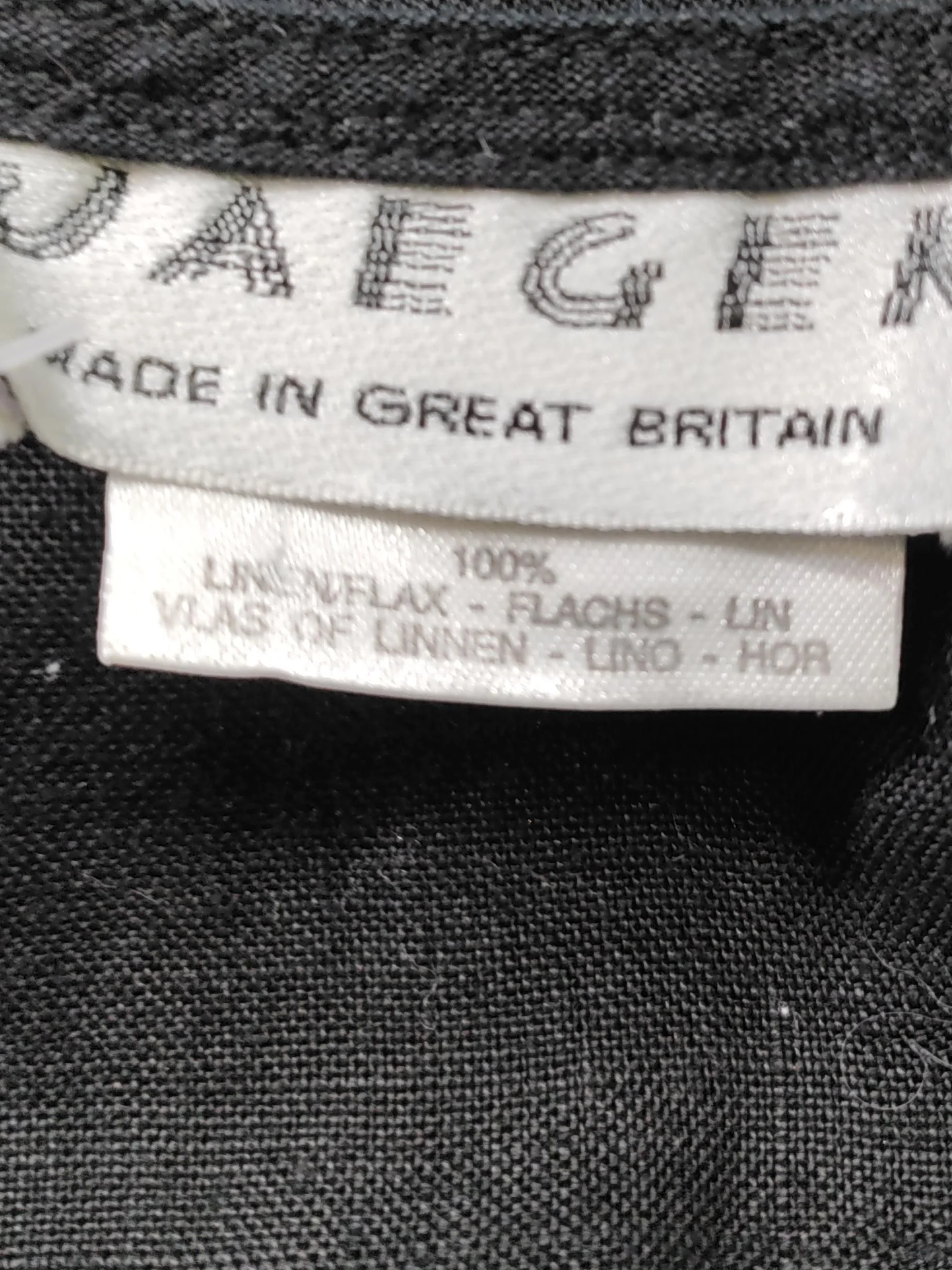 Jaeger Women's Top UK 10 Black 100% Linen Short Sleeve Round Neck Basic - Image 6