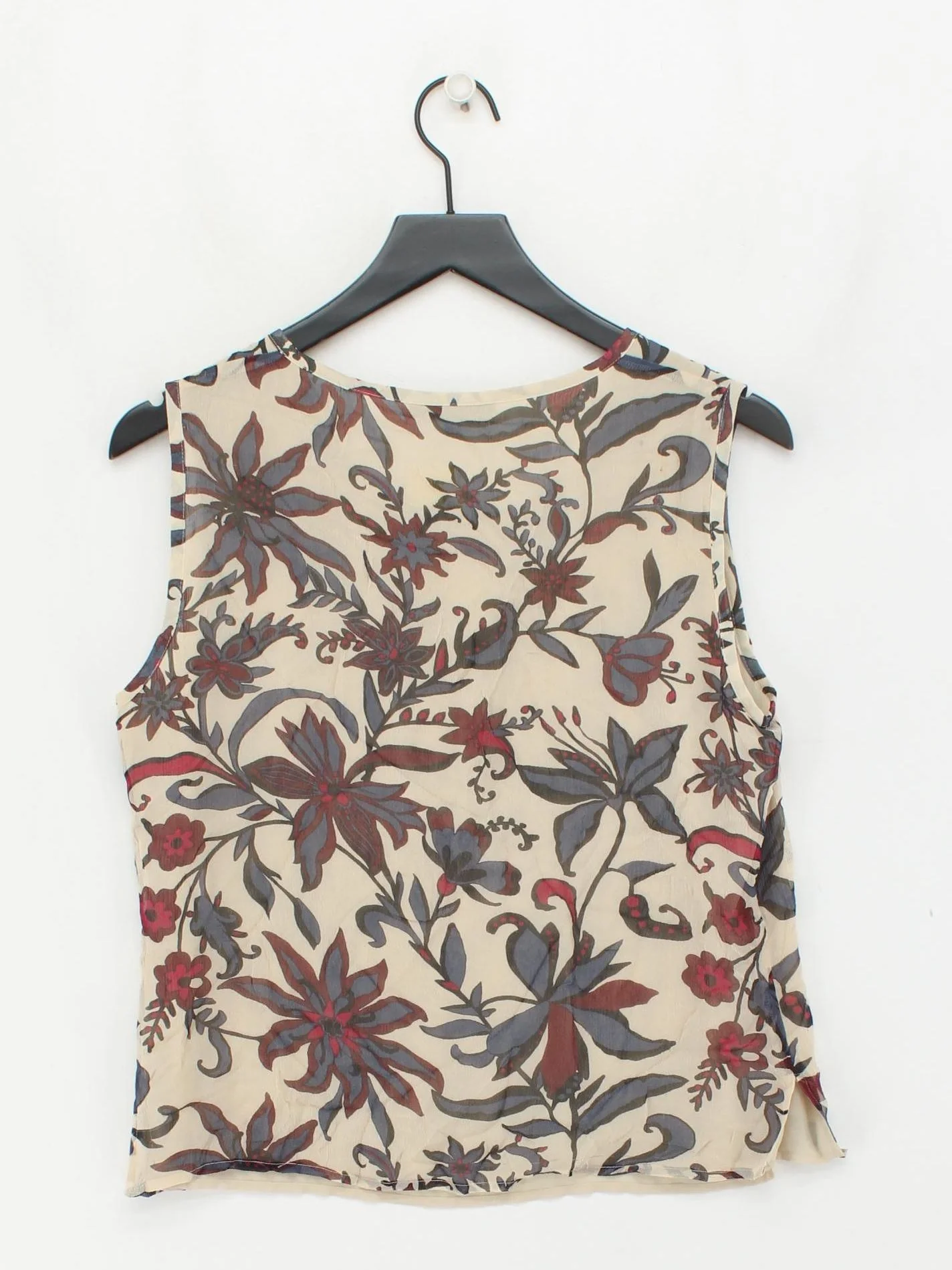 Jaeger Women's Top UK 12 Cream Silk with Polyester Basic - Image 2