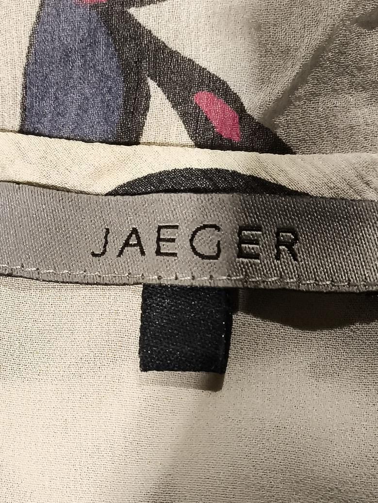 Jaeger Women's Top UK 12 Cream Silk with Polyester Basic - Image 5