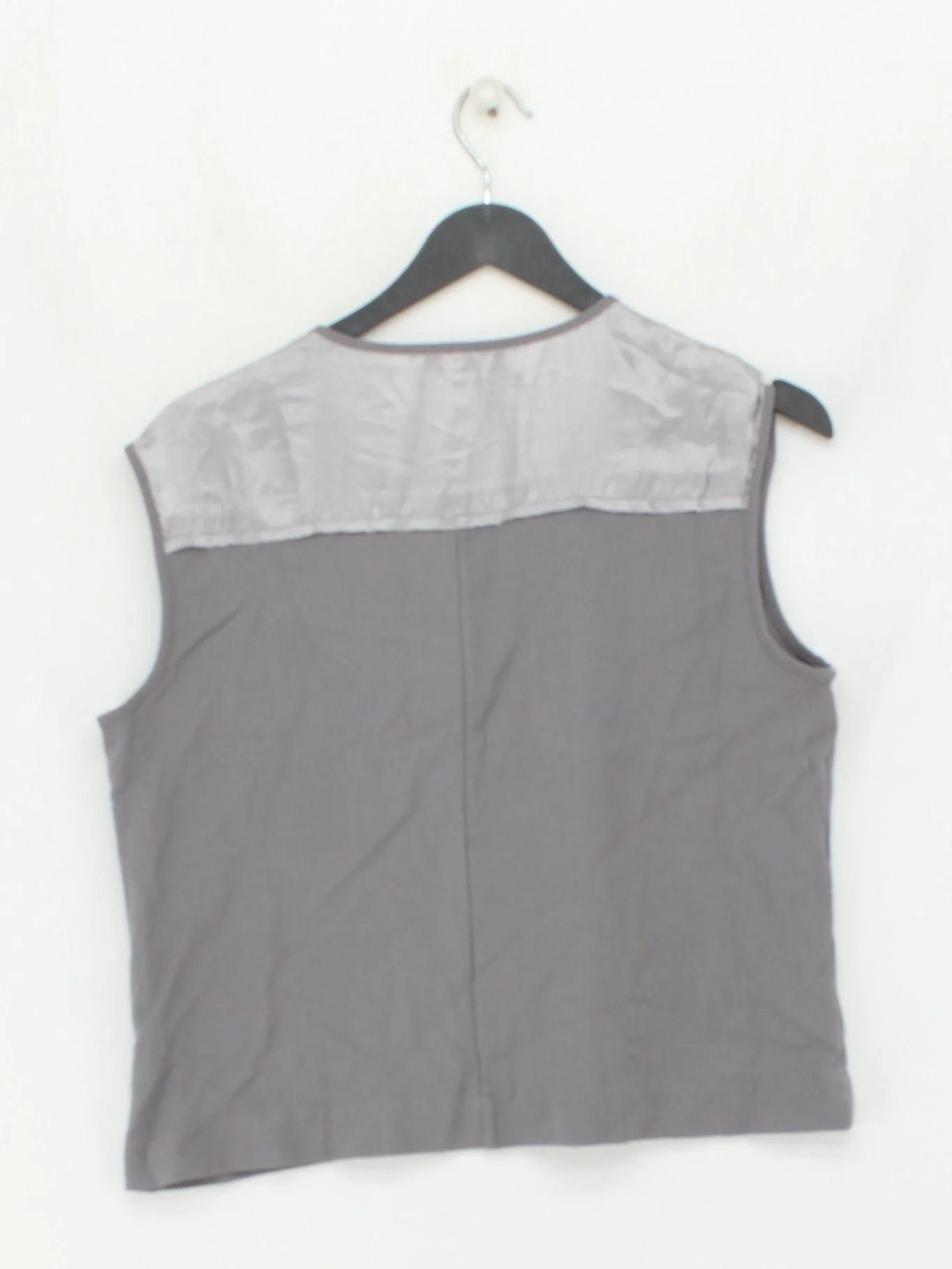 Jaeger Women's Top UK 14 Grey Viscose with Elastane, Silk Basic - Image 2