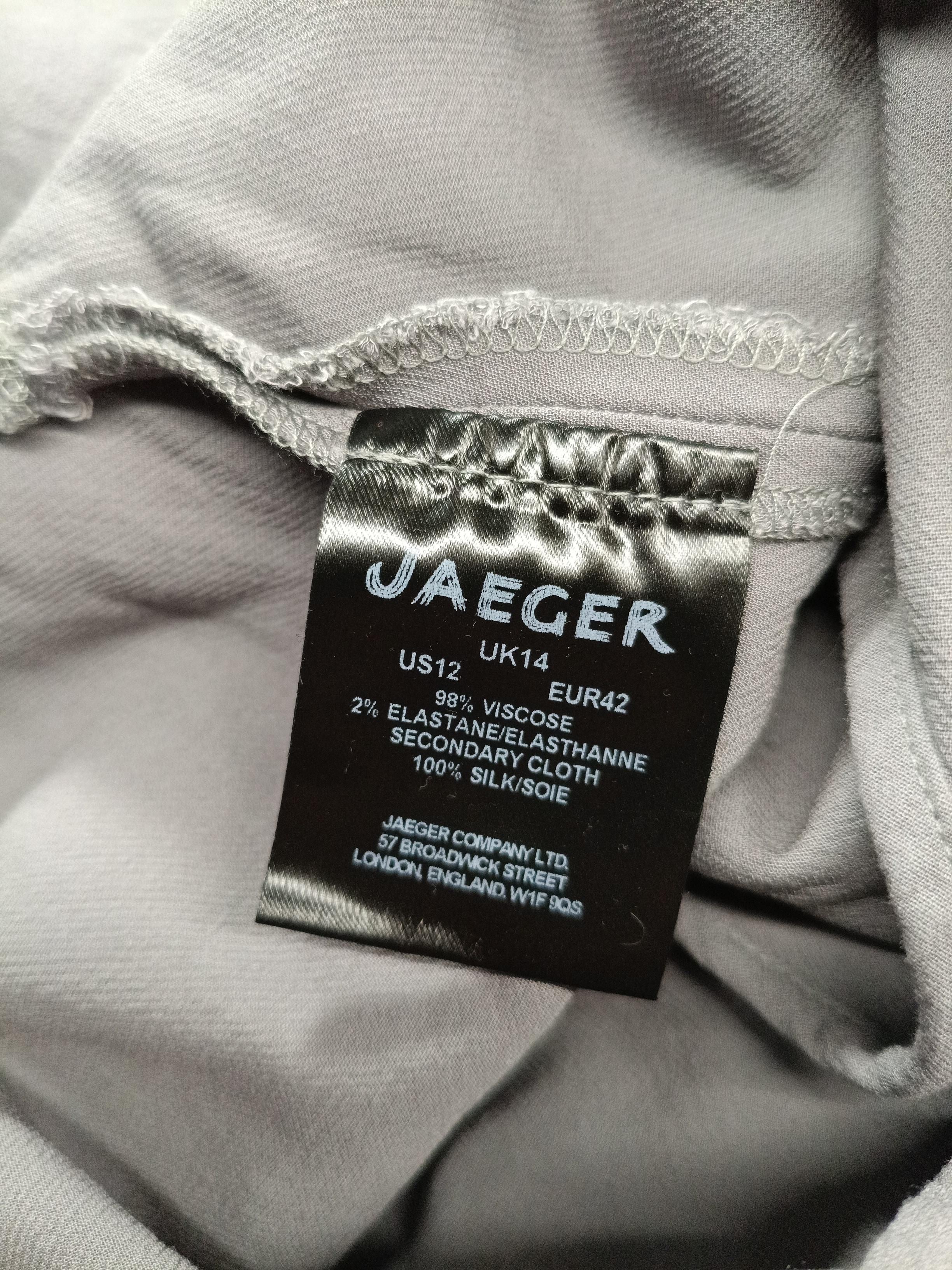 Jaeger Women's Top UK 14 Grey Viscose with Elastane, Silk Basic - Image 7