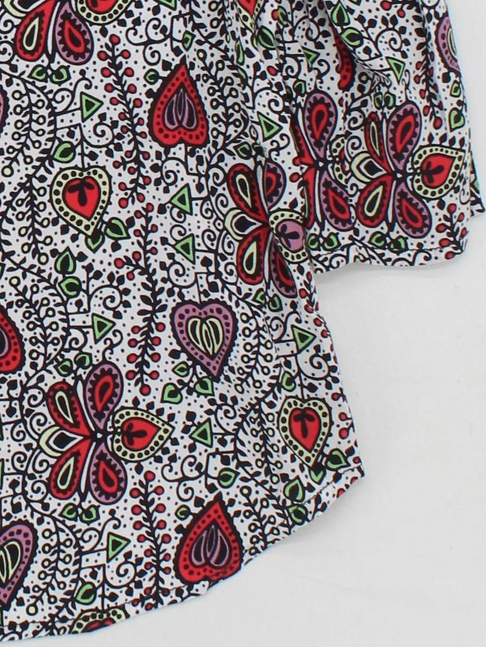 Jaeger Women's Top XL Multi 100% Viscose 3/4 Sleeve Round Neck Basic - Image 4