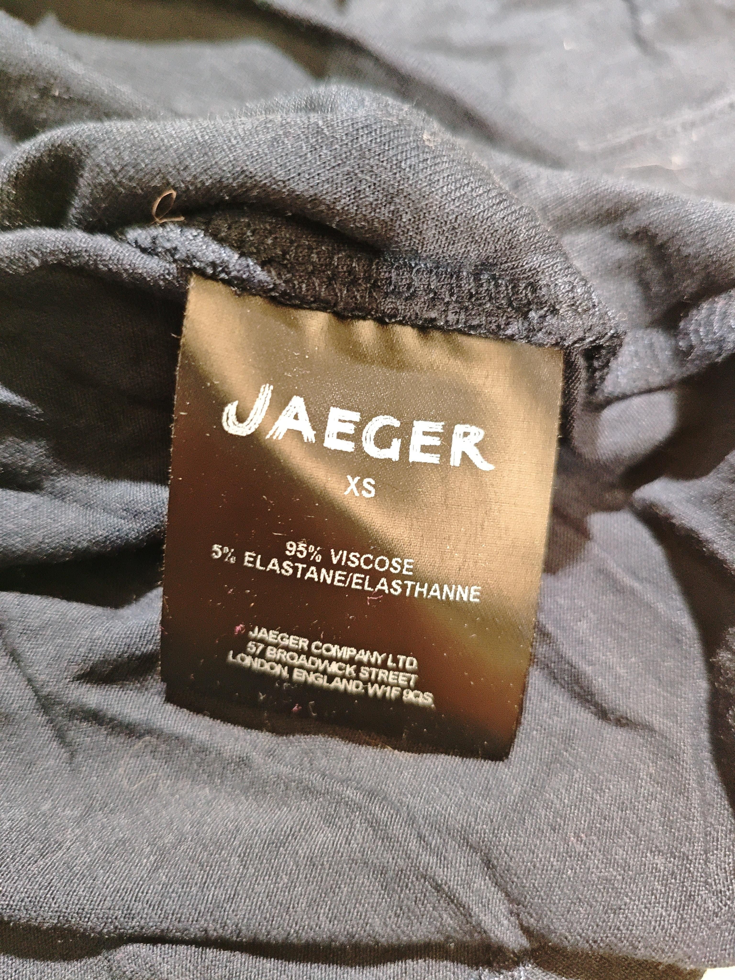 Jaeger Women's Top XS Blue Viscose with Elastane 3/4 Sleeve Round Neck Basic - Image 6