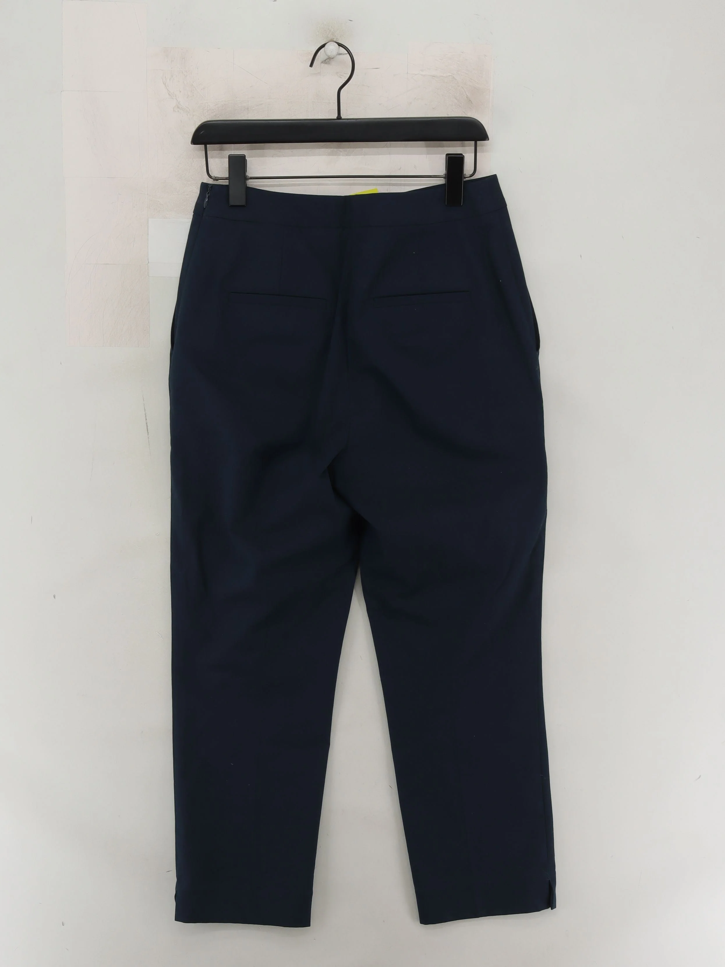 Jaeger Women's Trousers UK 10 Blue Cotton with Elastane Tapered Cropped - Image 2