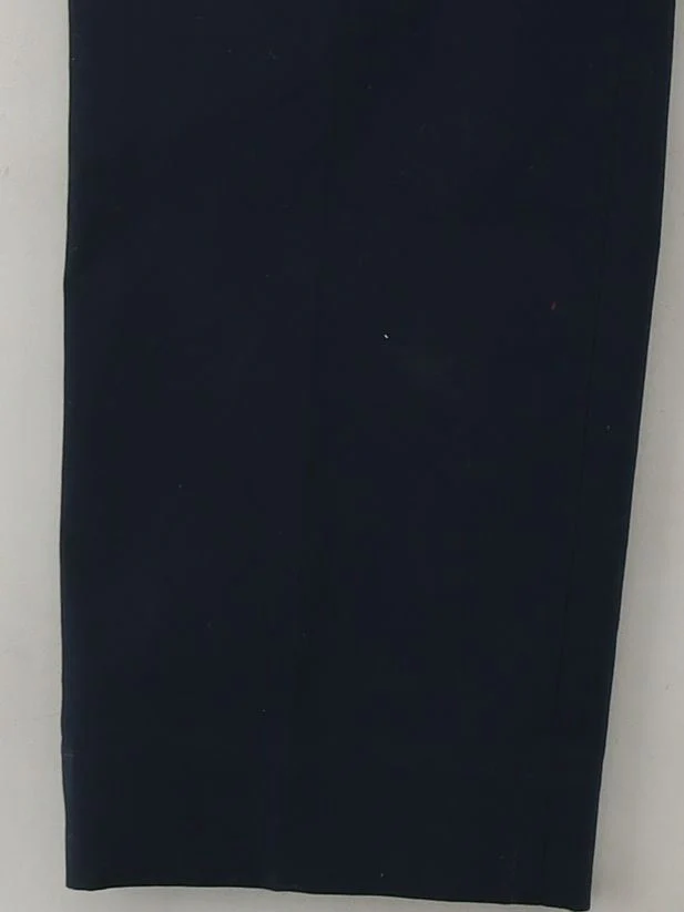 Jaeger Women's Trousers UK 10 Blue Cotton with Elastane Tapered Cropped - Image 4