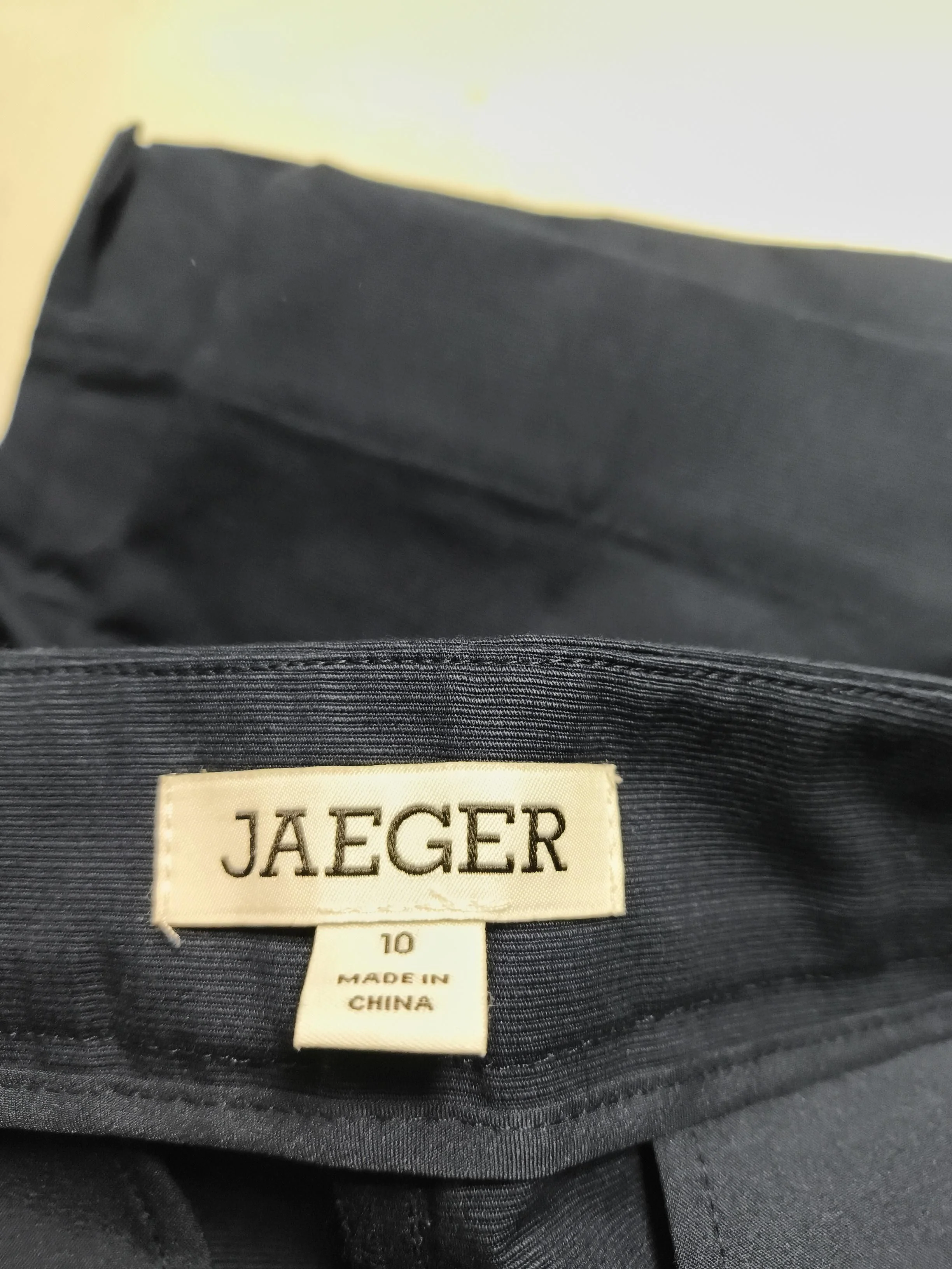 Jaeger Women's Trousers UK 10 Blue Cotton with Elastane Tapered Cropped - Image 5
