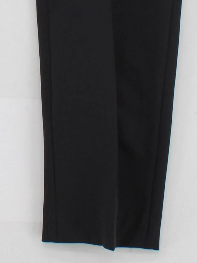 Jaeger Women's Trousers UK 12 Black Polyester with Elastane Tapered Chino - Image 4