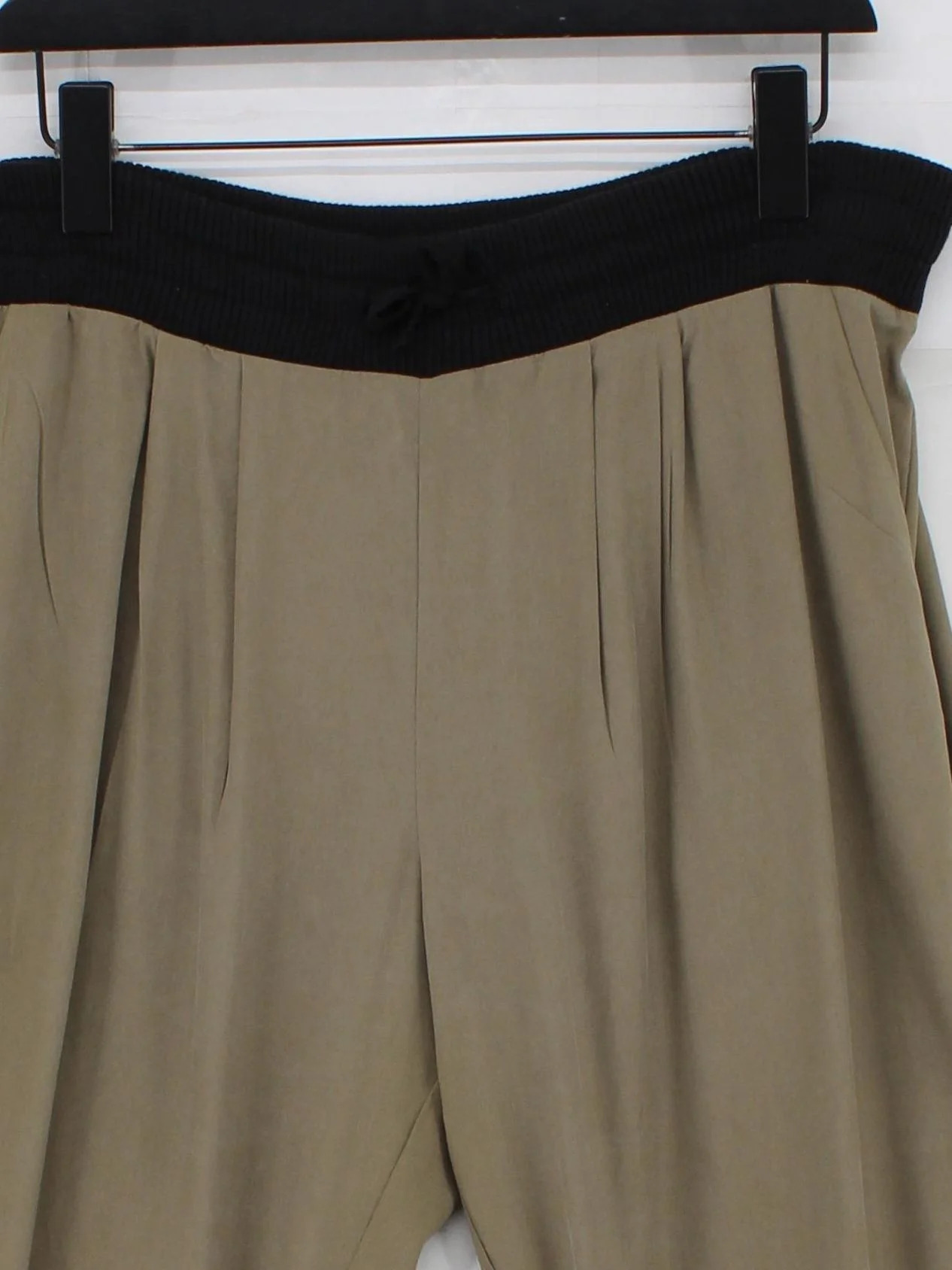 Jaeger Women's Trousers UK 12 Tan Silk with Cotton, Elastane Straight Capri - Image 3
