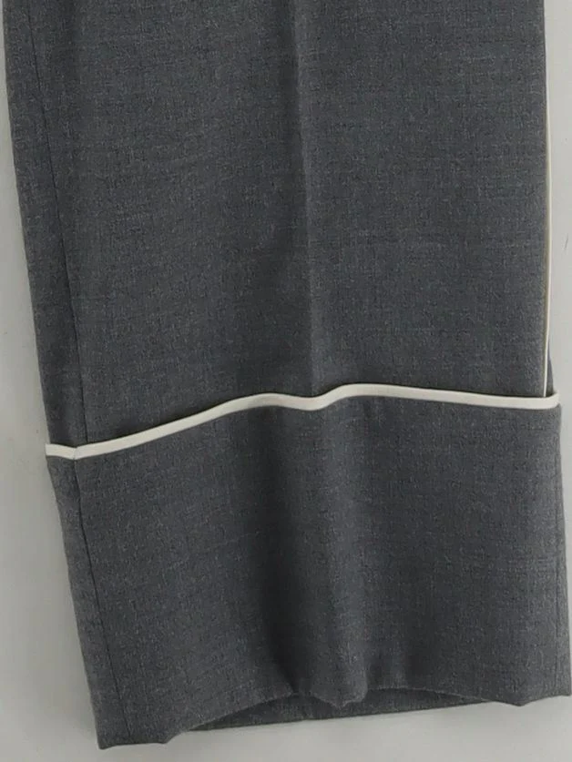 Jaeger Women's Trousers UK 14 Grey 100% Other Straight Cropped - Image 4