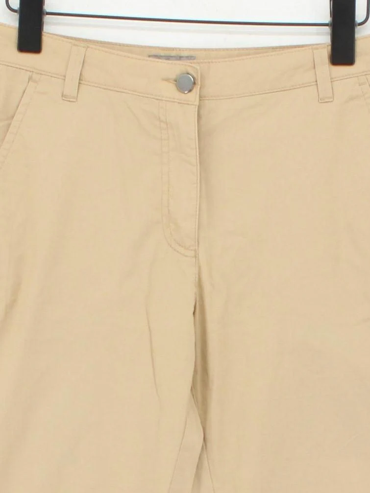 Jaeger Women's Trousers UK 8 Tan Cotton with Elastane Tapered Chino - Image 3