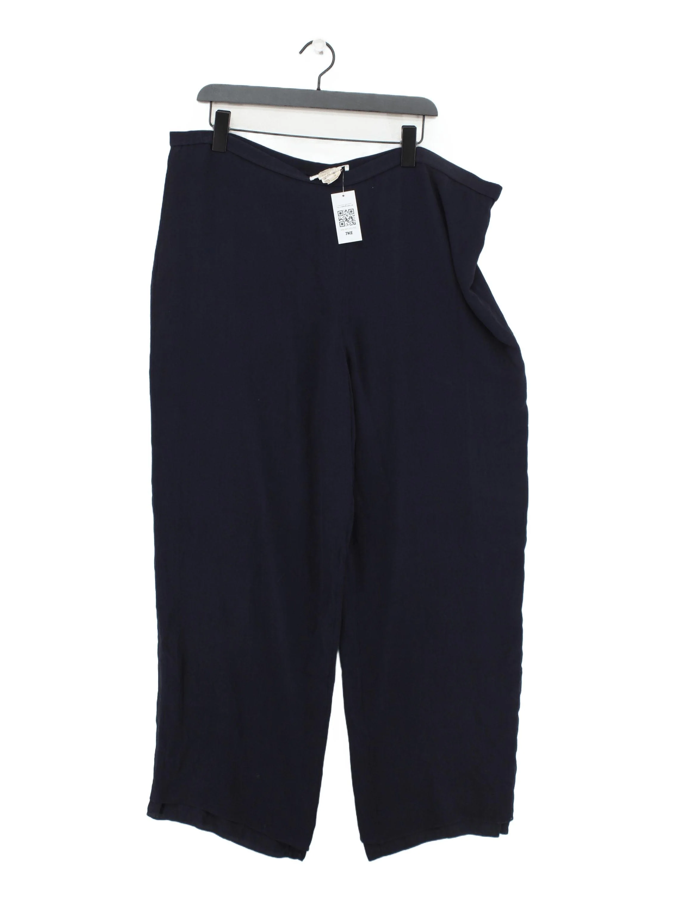Jaeger Women's Trousers XXL Blue 100% Silk Wide-Leg Sweatpants