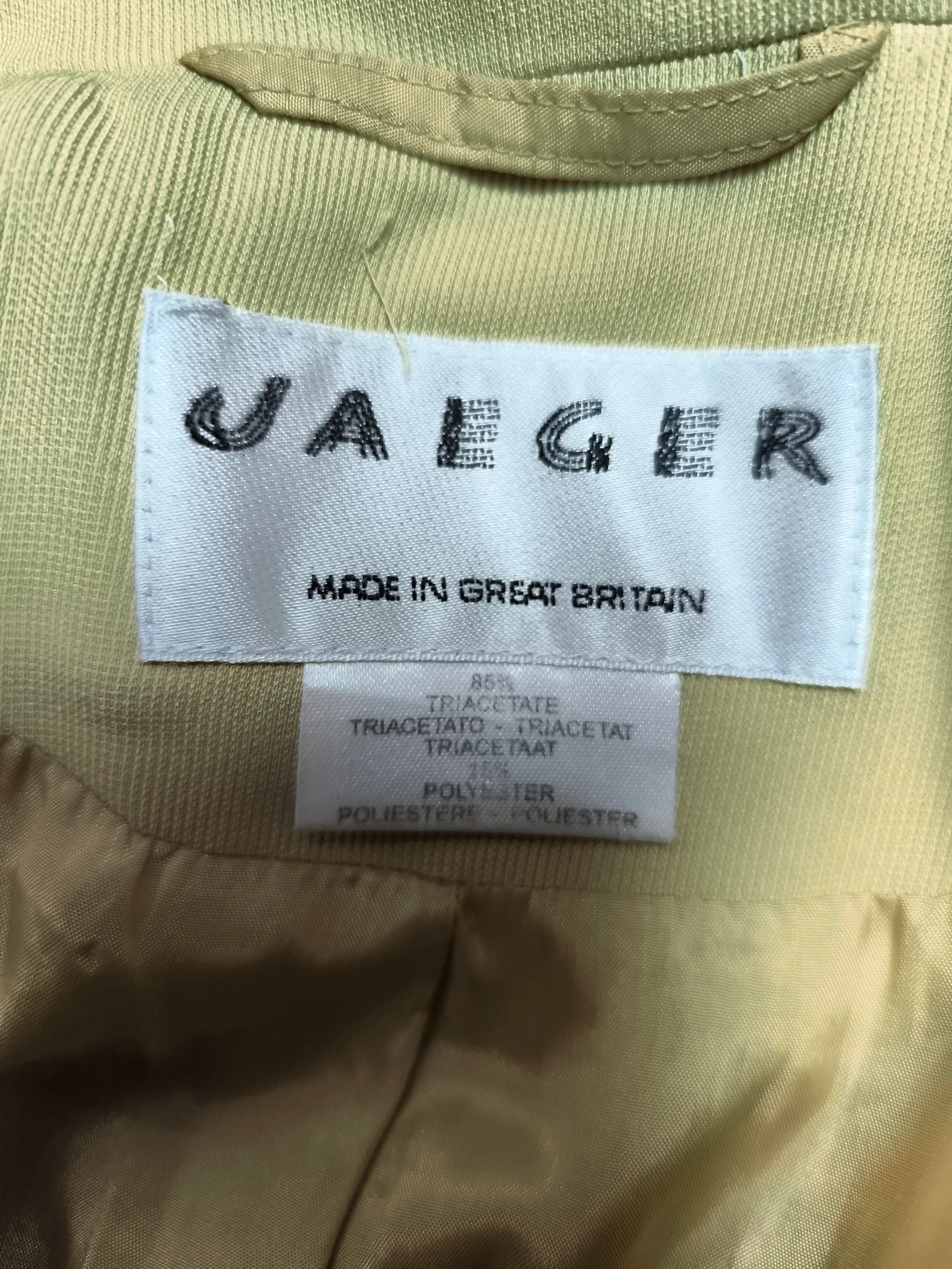 Jaeger Women's Two Piece Suit UK 14 Tan Acetate with Polyester Trouser Suit - Image 7