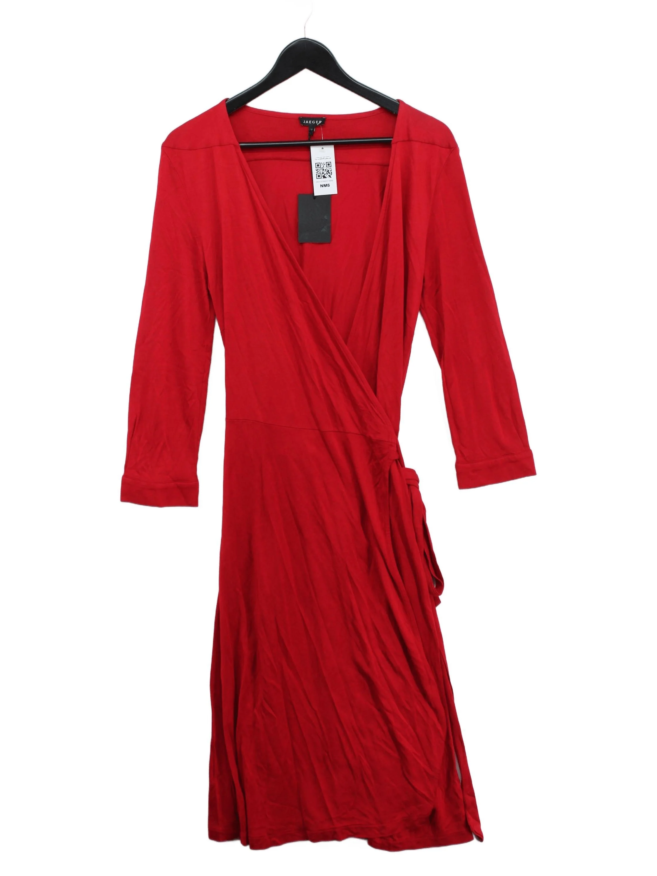 Jaeger Wrap Midi Dress UK12 in Red