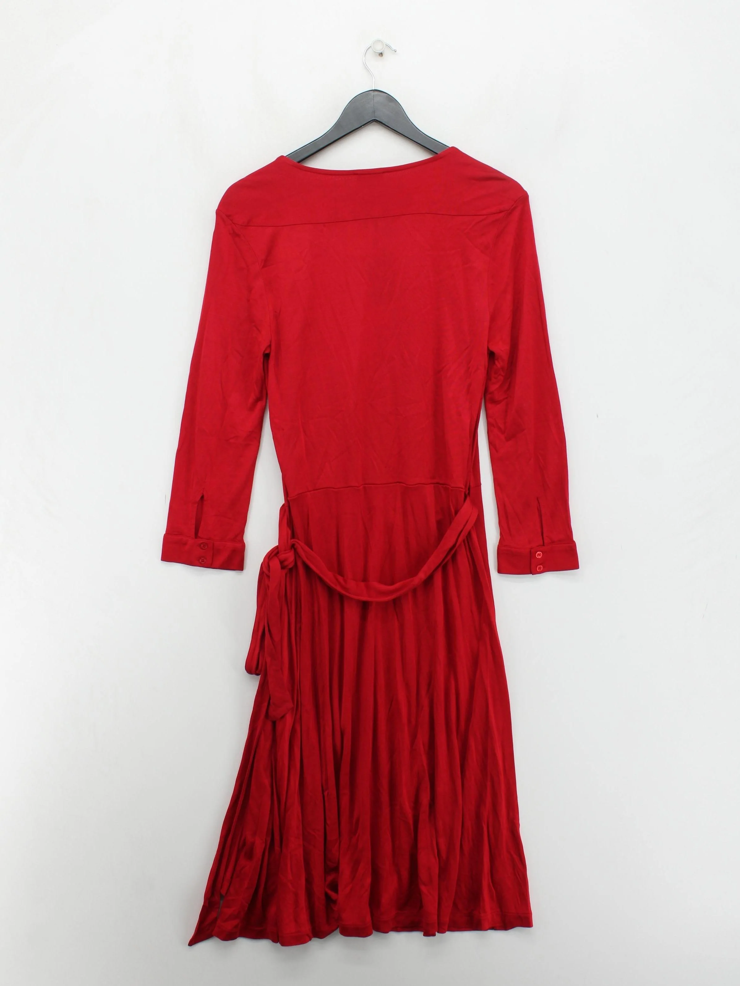 Jaeger Wrap Midi Dress UK12 in Red - Image 2