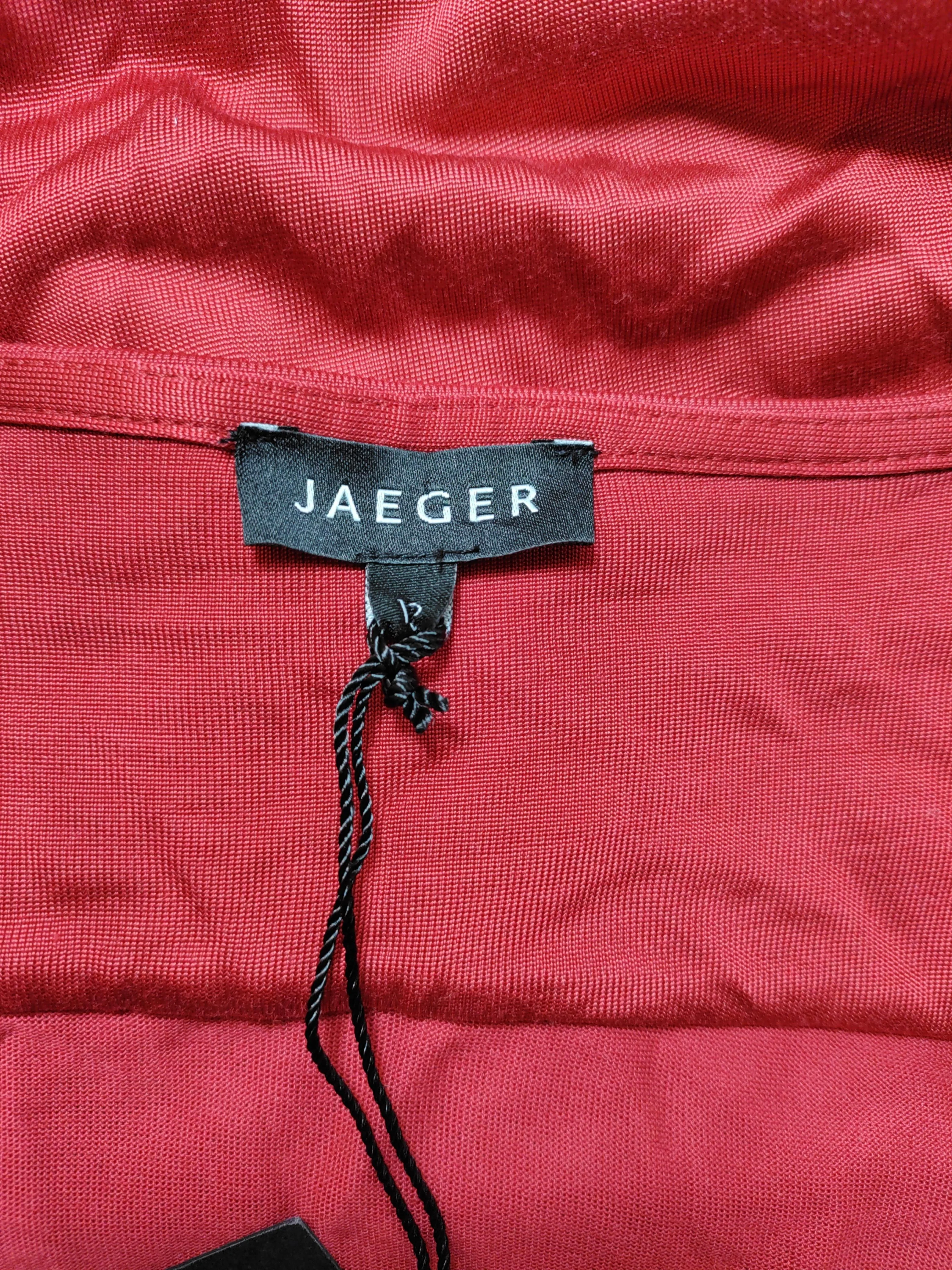 Jaeger Wrap Midi Dress UK12 in Red - Image 5