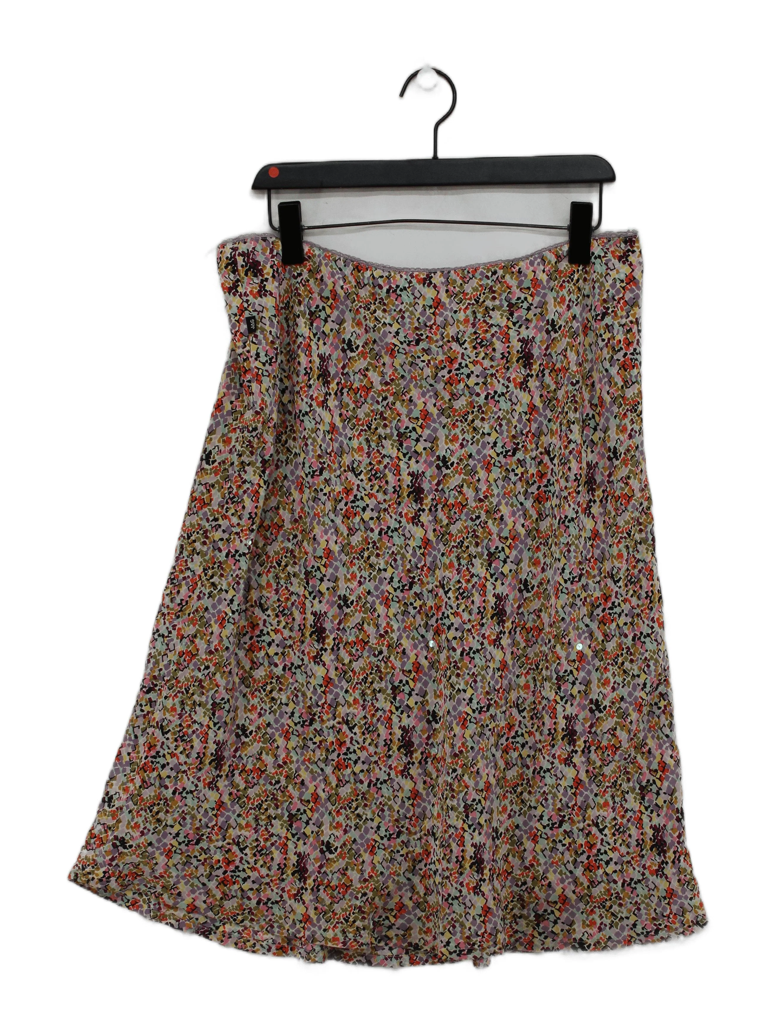 JAG Women's Mini Skirt UK 16 Multi Floral Silk with Nylon Short Mini
