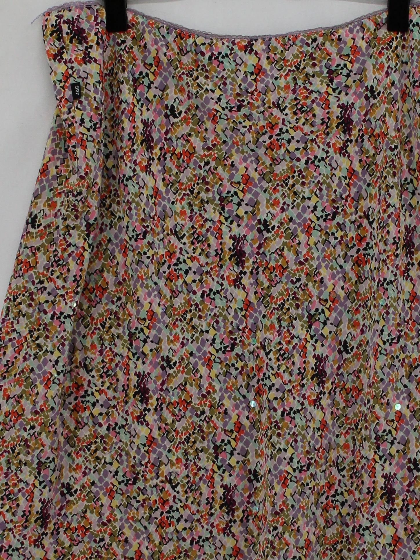 JAG Women's Mini Skirt UK 16 Multi Floral Silk with Nylon Short Mini - Image 3