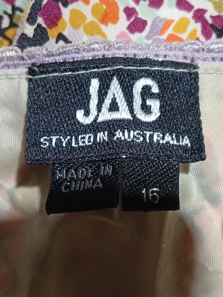 JAG Women's Mini Skirt UK 16 Multi Floral Silk with Nylon Short Mini - Image 5