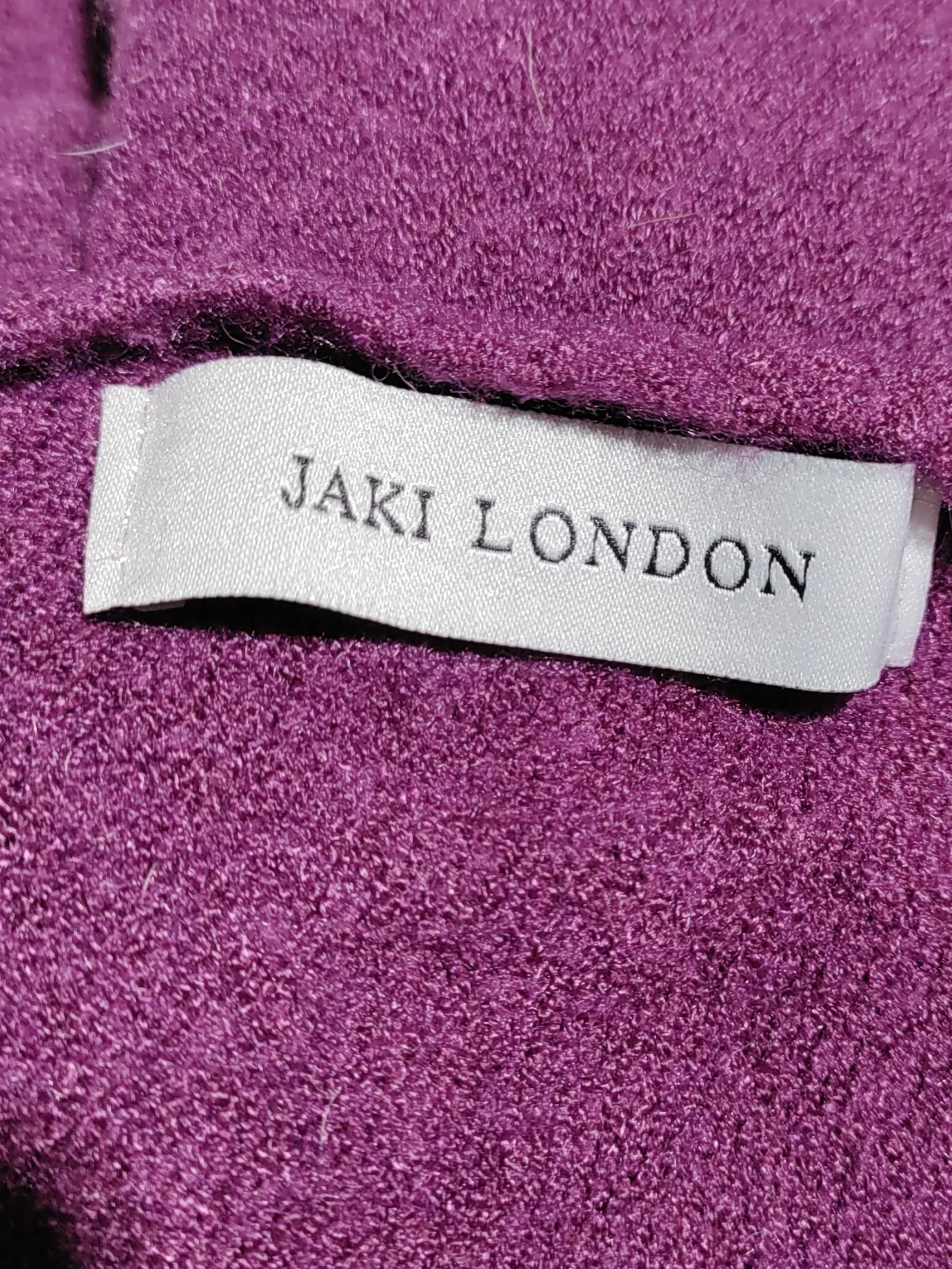 JAKI LONDON Women's Coat Purple 100% Other Overcoat - Image 7