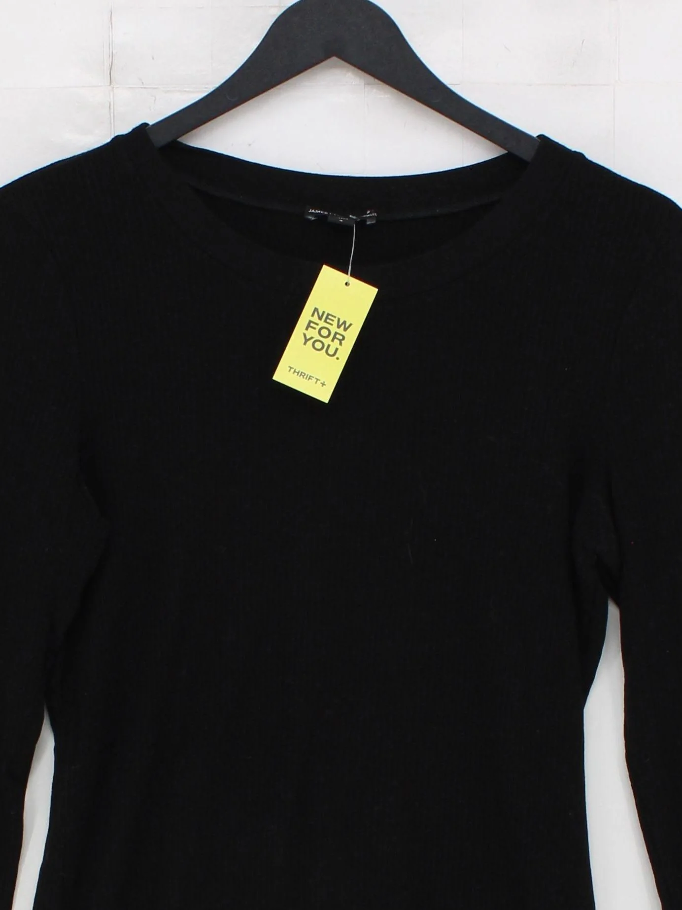 James Perse Women's Top L Black Lyocell Modal with Elastane Basic - Image 3