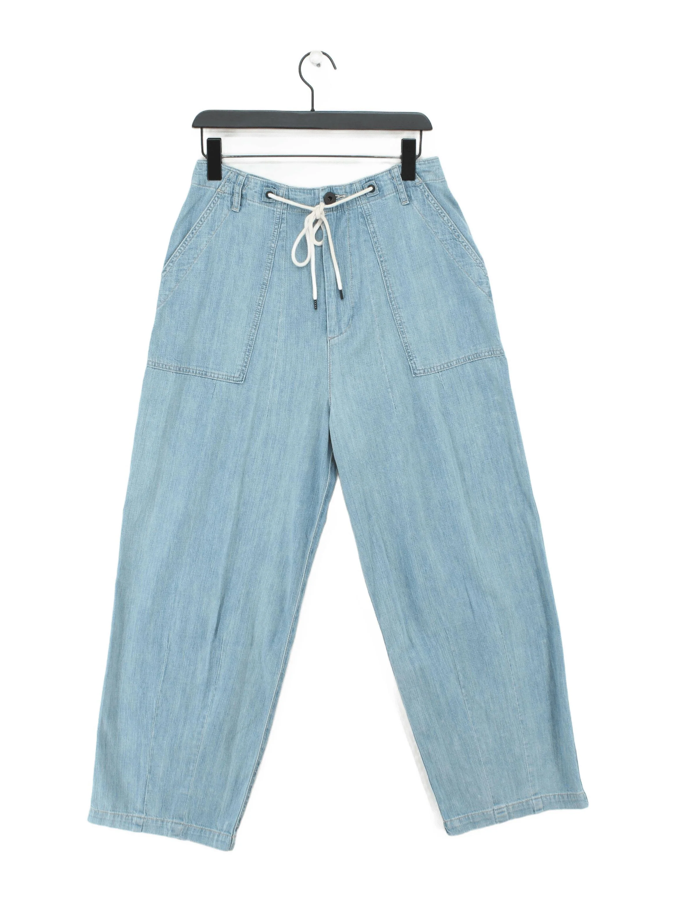 James Perse Women's Trousers W 27 in Blue 100% Cotton Wide-Leg Chino