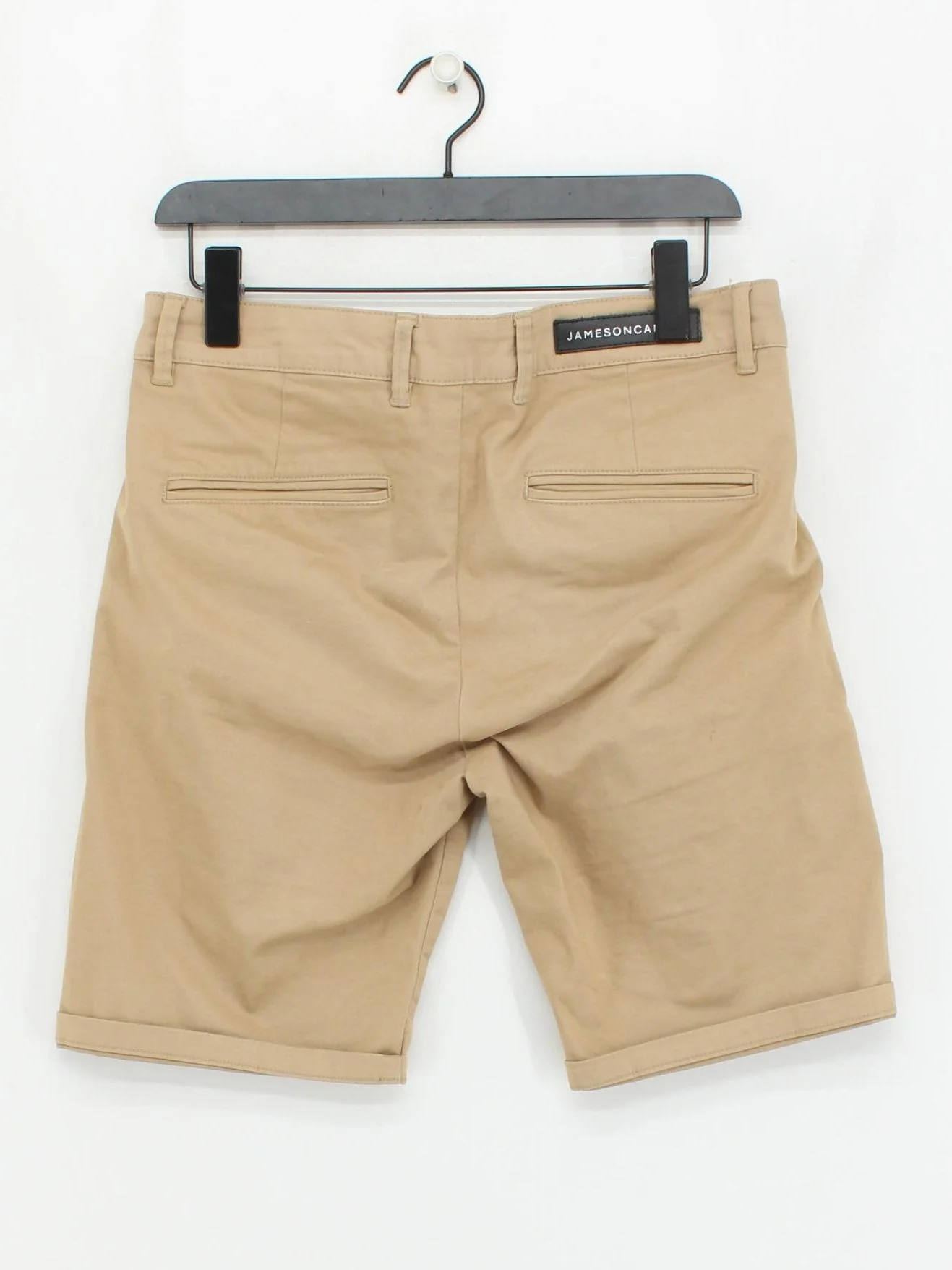 Jameson Carter Men's Shorts W 30 in Tan Cotton with Elastane Chino - Image 2