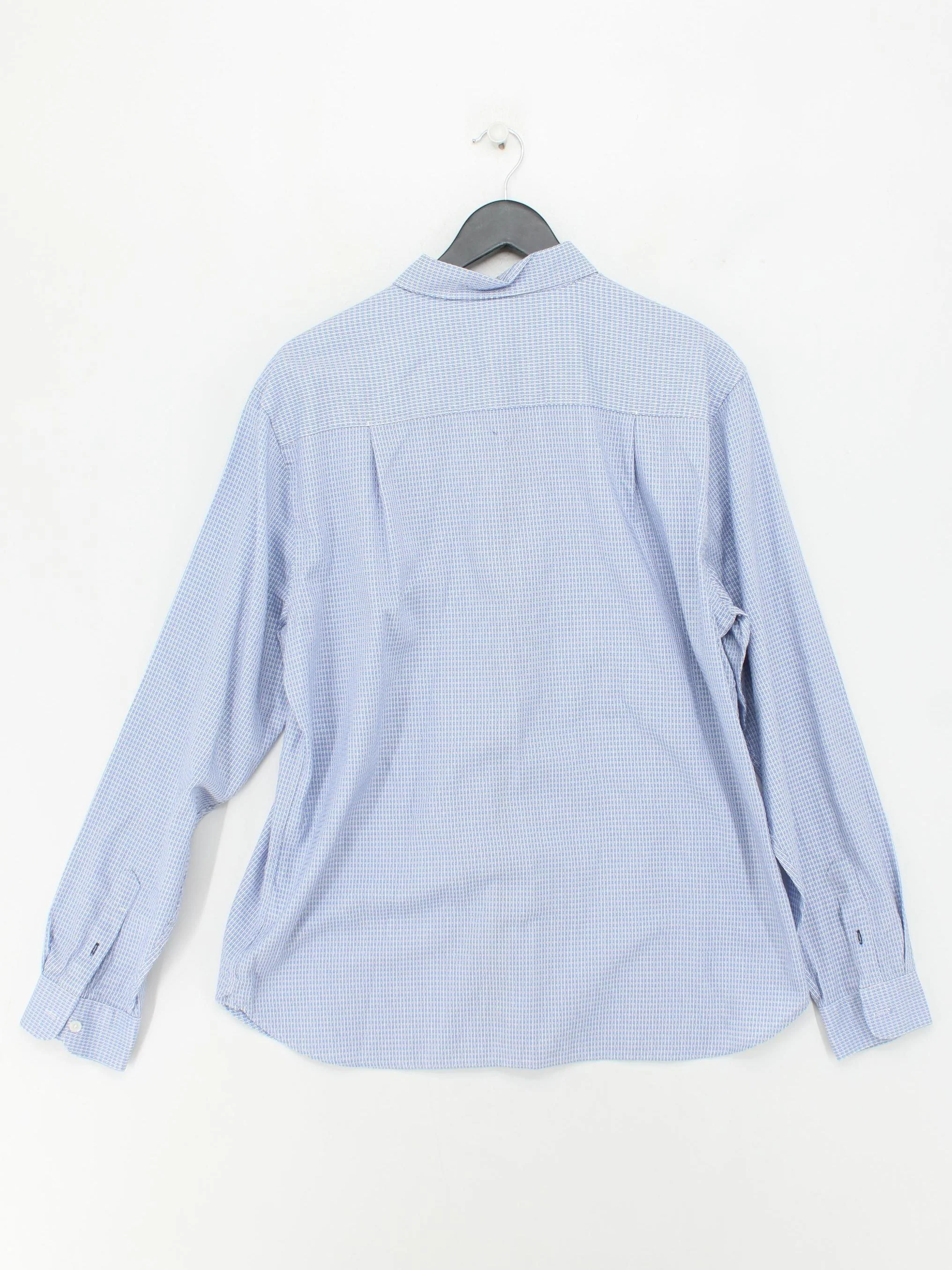 Jasper Conran Men's Shirt L Blue Checkered 100% Cotton Basic - Image 2