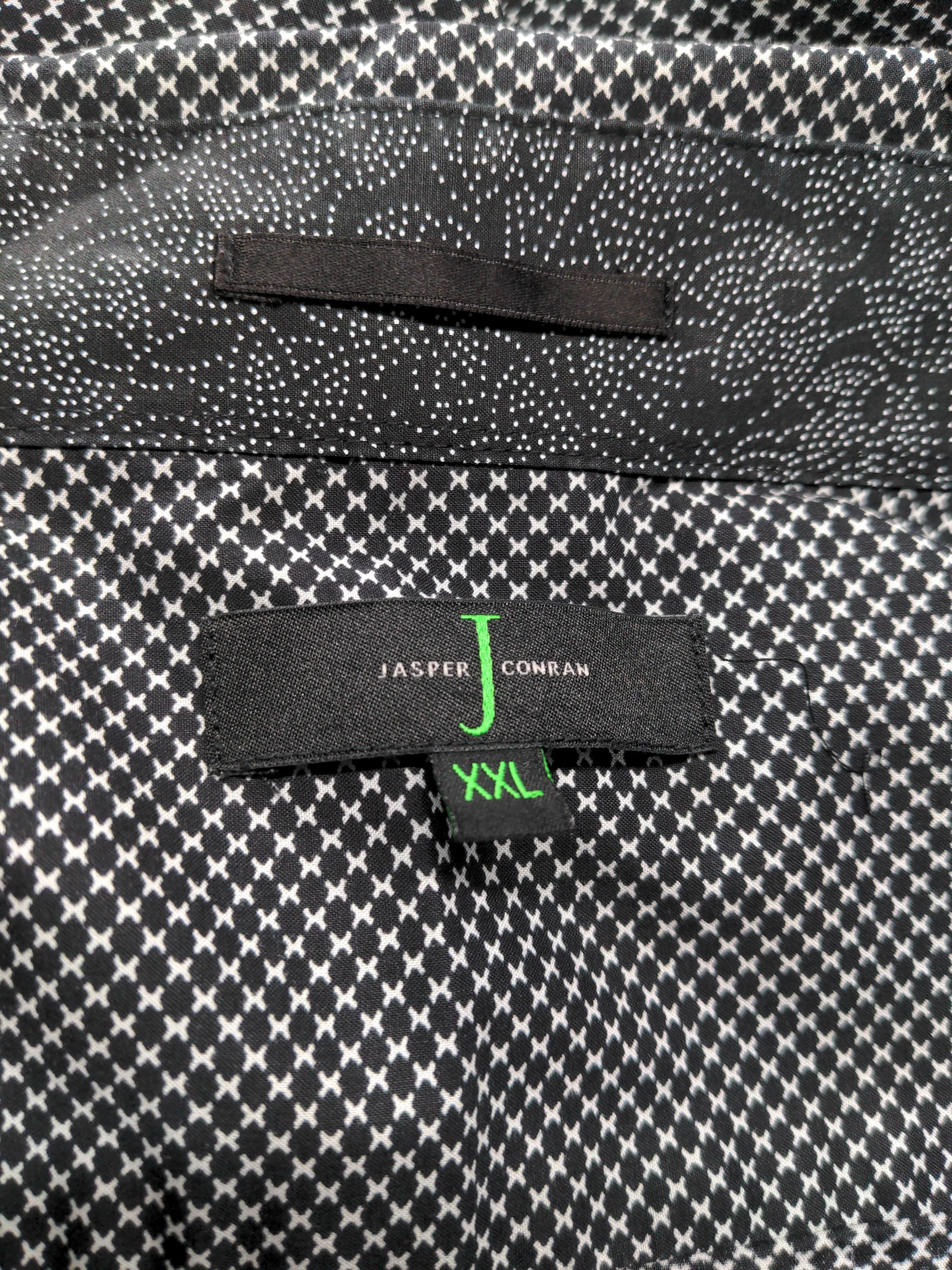 Jasper Conran Men's Shirt XXL Black Geometric 100% Cotton Basic - Image 5