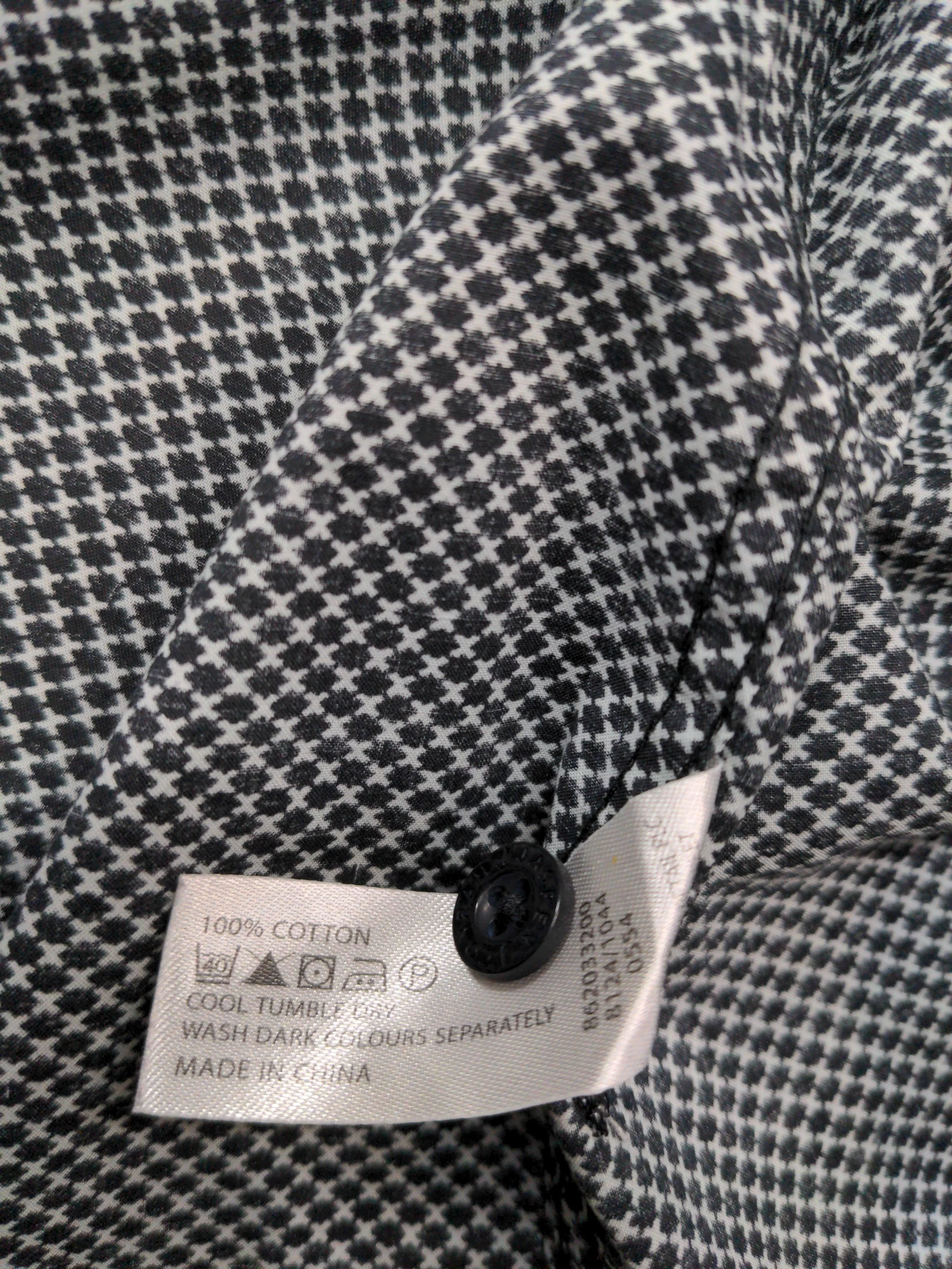 Jasper Conran Men's Shirt XXL Black Geometric 100% Cotton Basic - Image 6