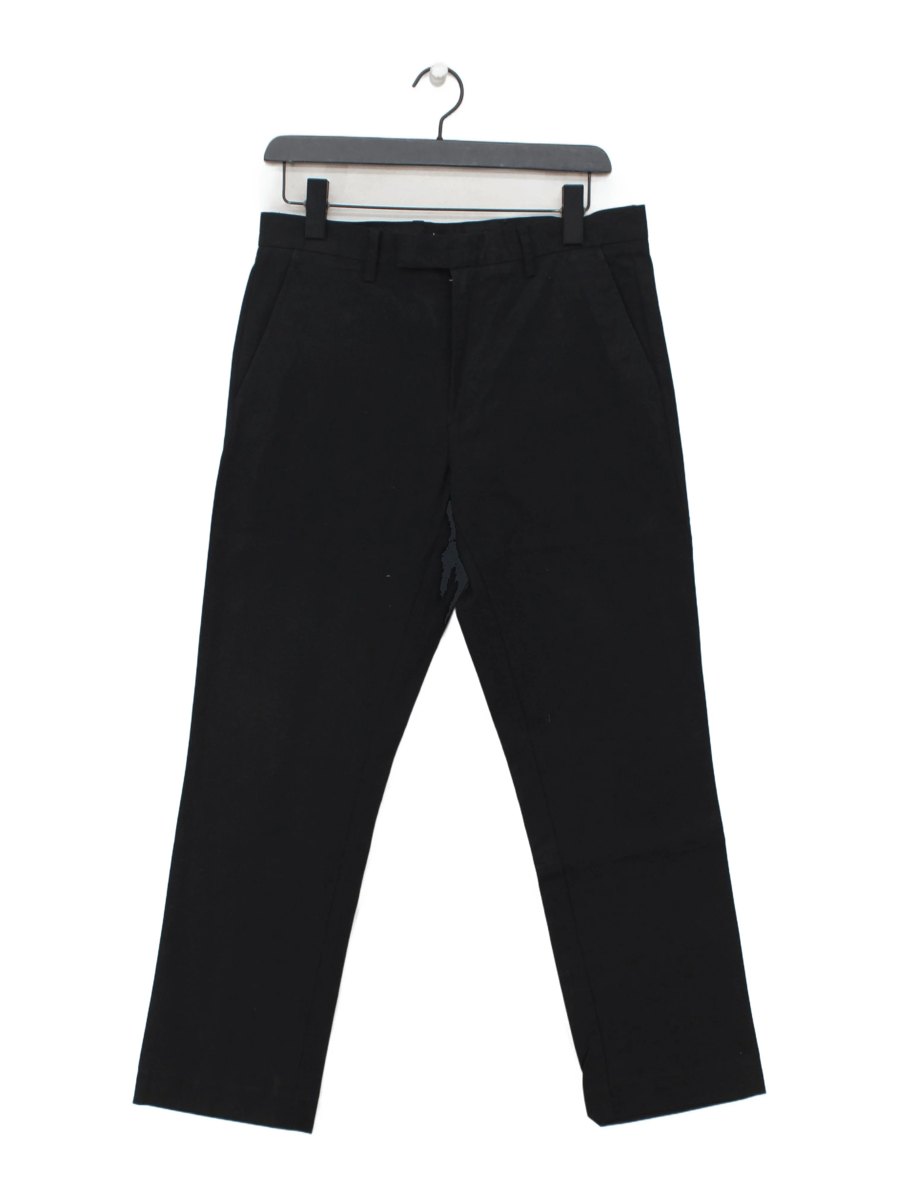 Jasper Conran Men's Trousers W 32 in Black Cotton with Elastane Chino